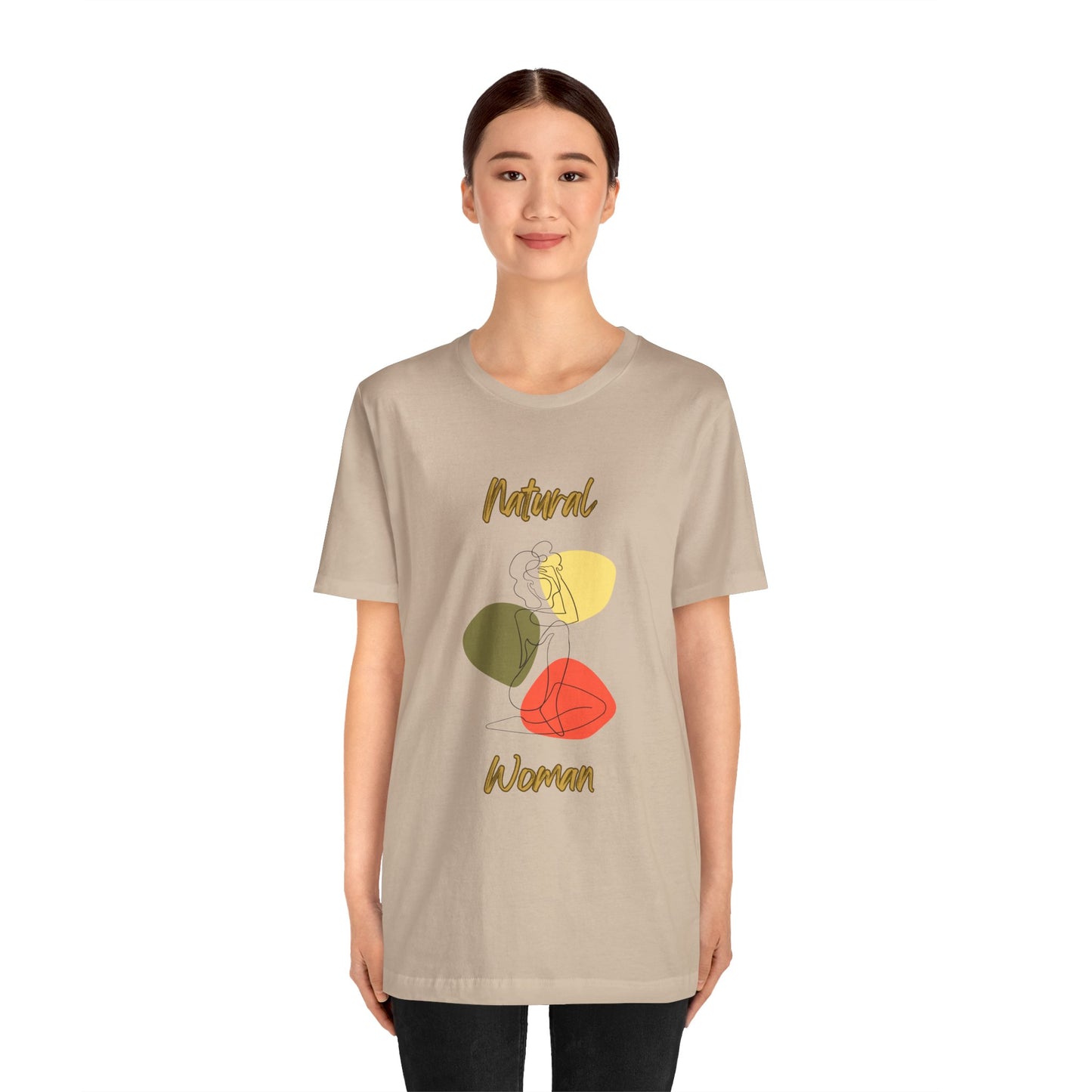 Natural Woman Colorful Pose (BL) Short Sleeve T-Shirt