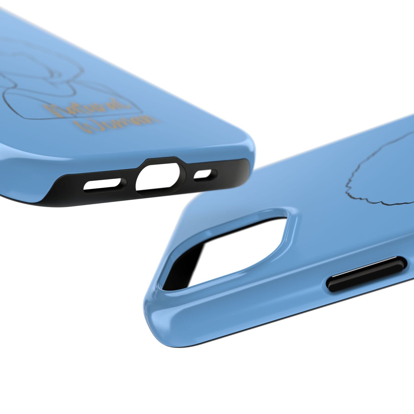 Natural Woman Afro (BL)Tough Phone Cases LIGHT BLUE