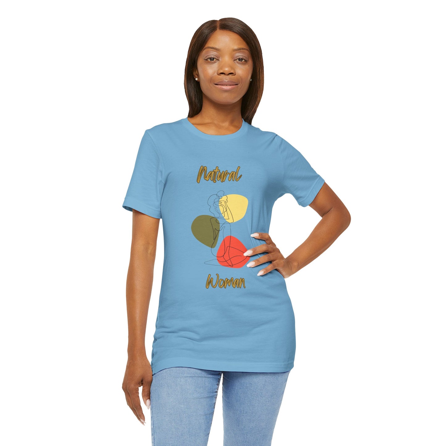 Natural Woman Colorful Pose (BL) Short Sleeve T-Shirt