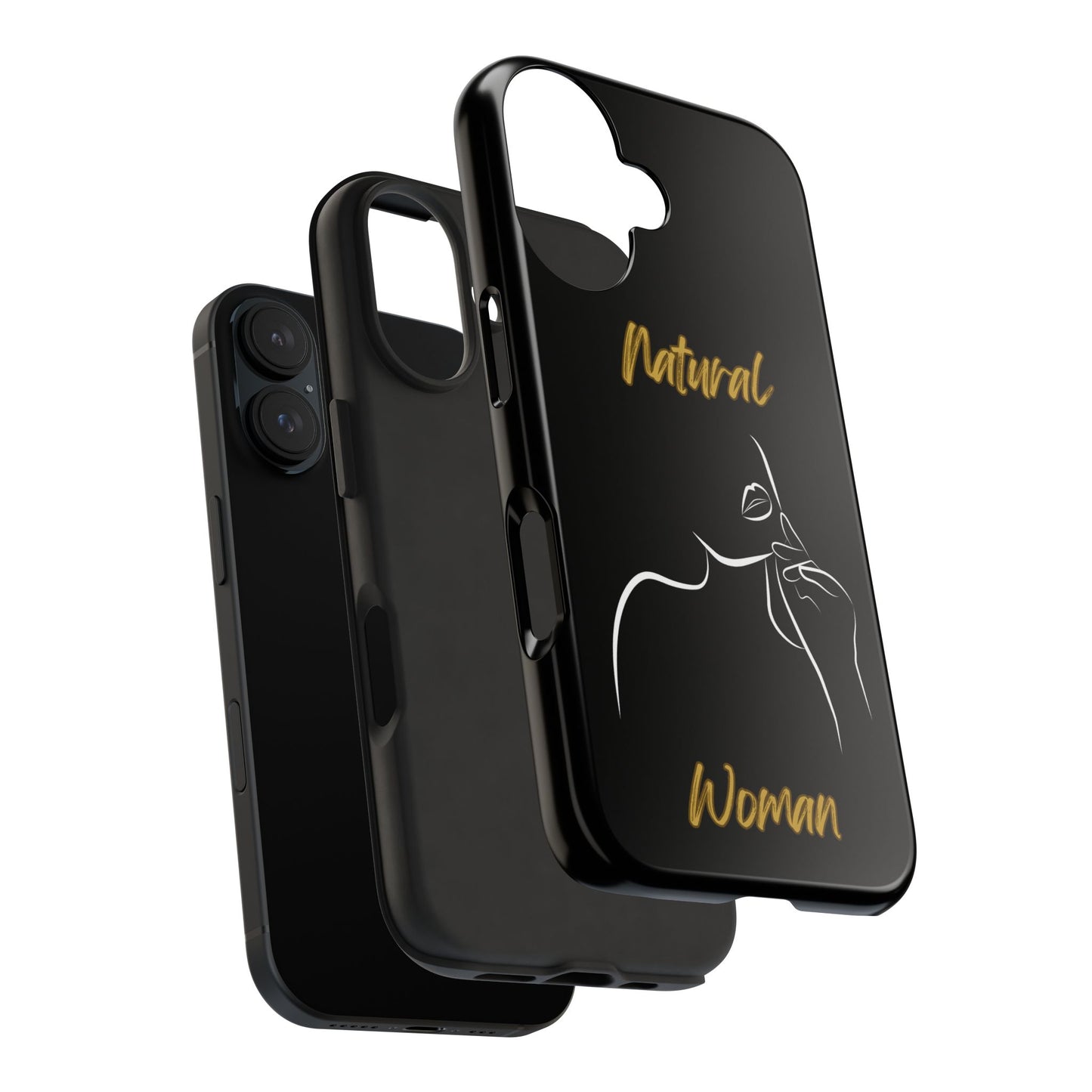 Natural Woman Chin Up (WL)Tough Phone Cases BLACK