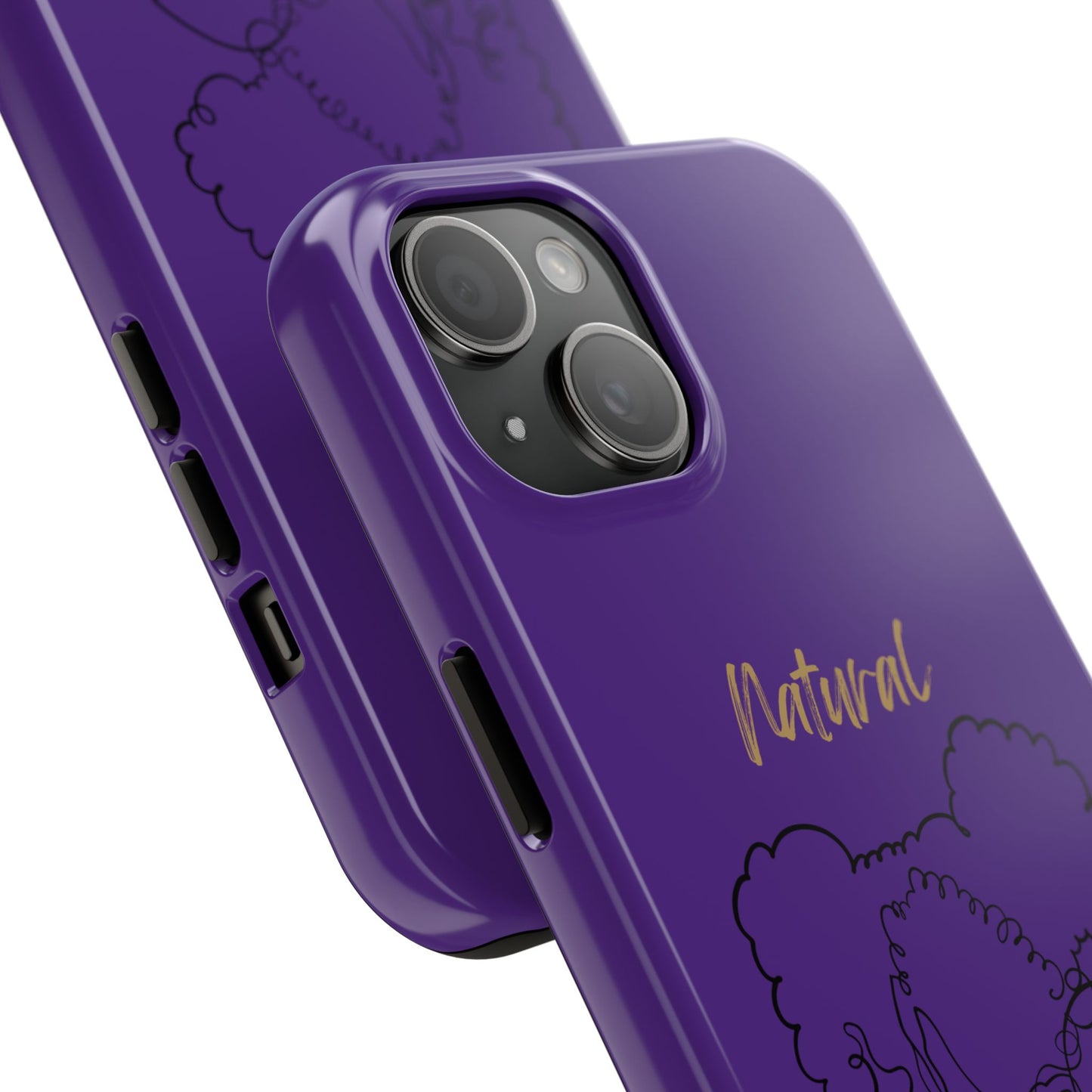 Natural Woman Twin Puffs (BL)Tough Phone Cases PURPLE