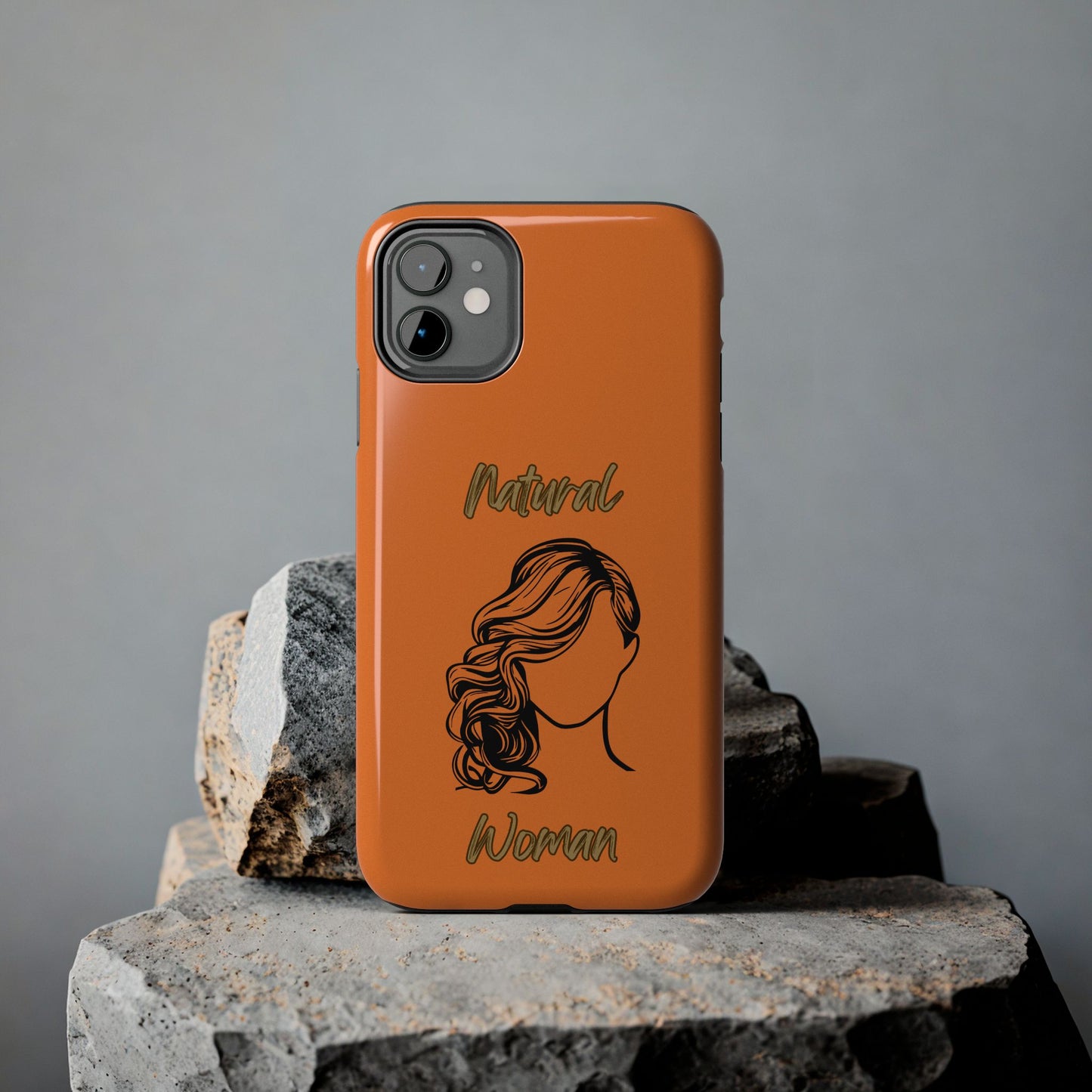 Natural Woman Long Curl (BL)Tough Phone Cases CRUSTA