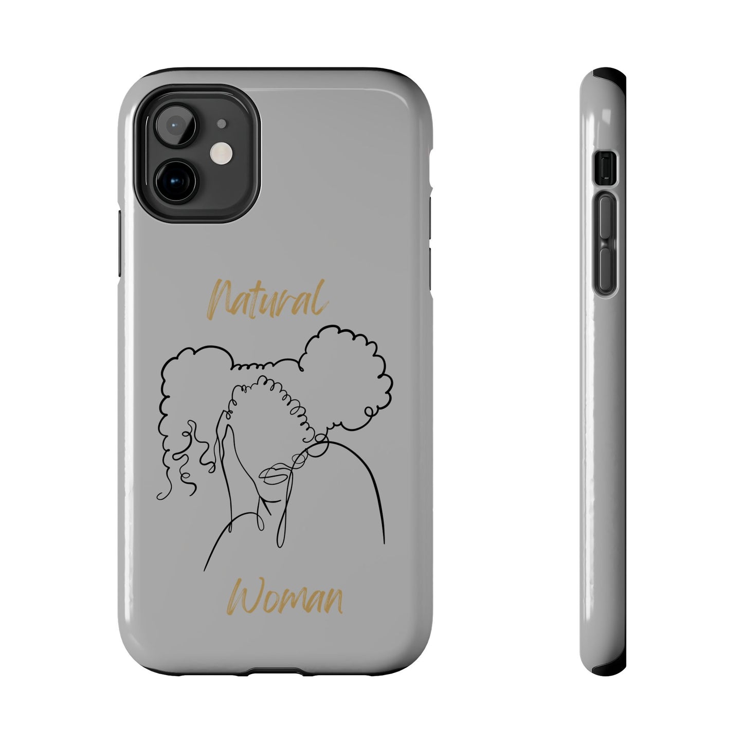 Natural Woman Twin Puffs (BL) Tough Phone Cases LIGHT GREY