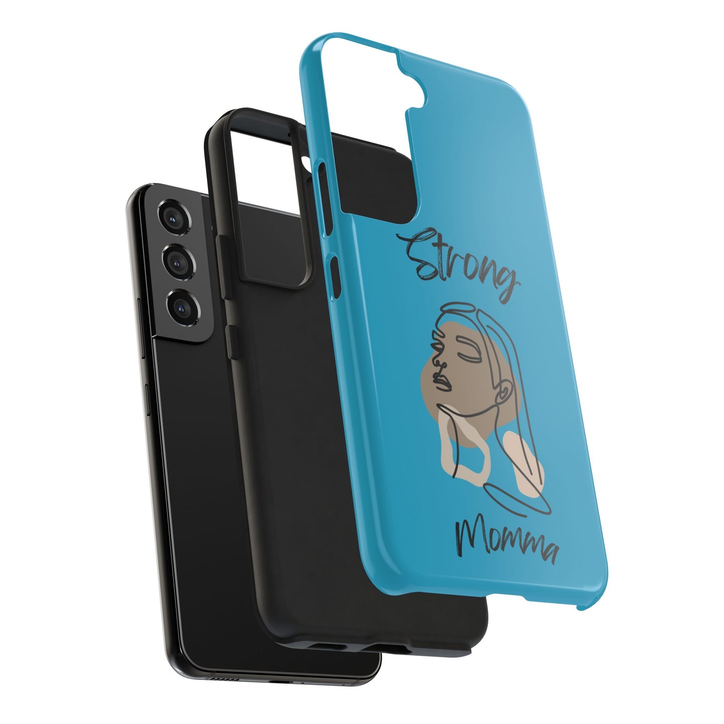 STRONG MOMMA Samsung Galaxy Tough Phone Cases (BL) Turquoise