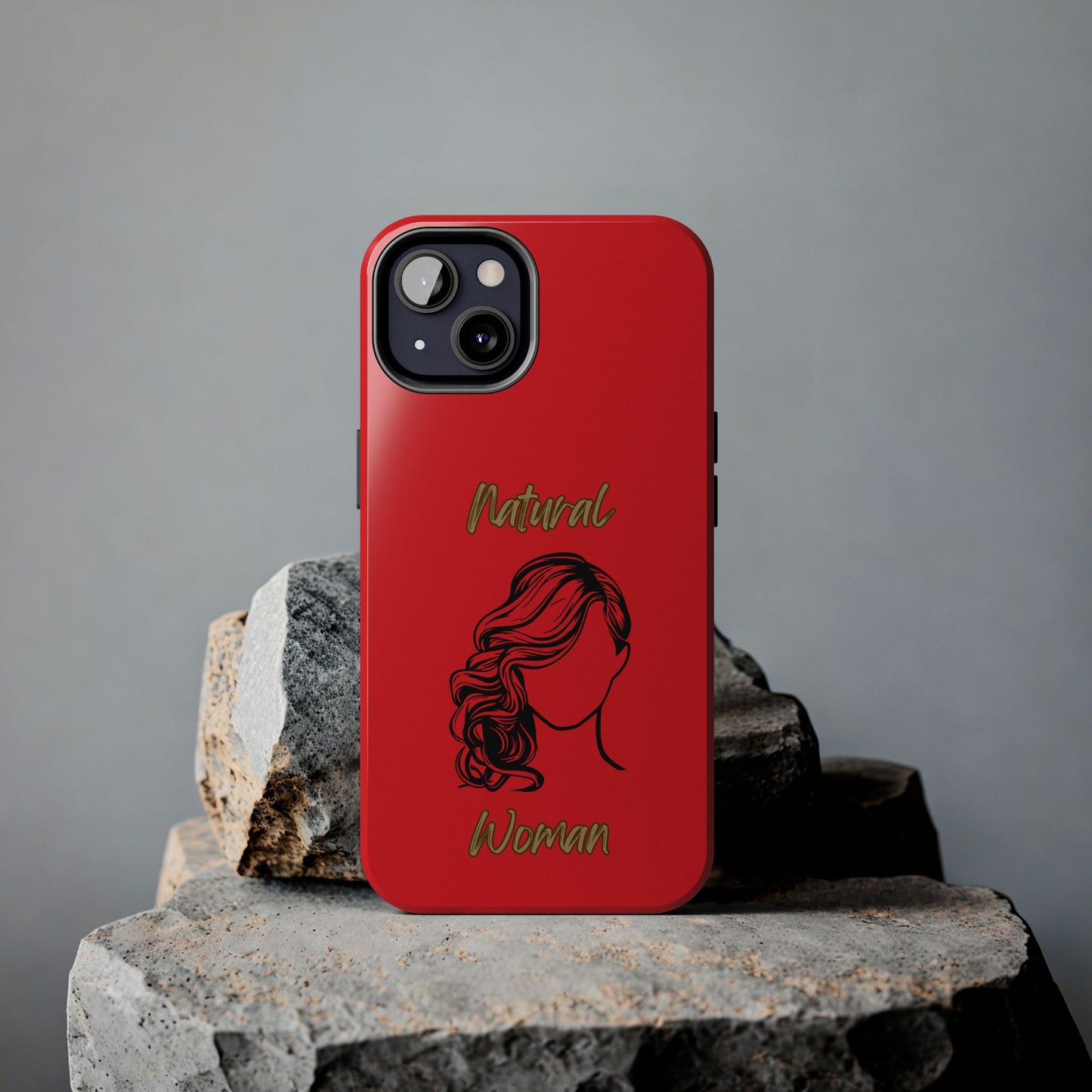 Natural Woman Long Curl (BL)Tough Phone Cases RED