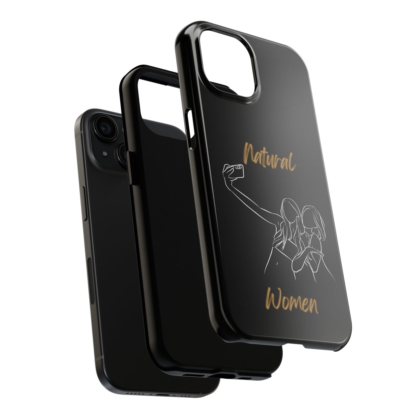 Natural Woman Friends Selfie (WL)Tough Phone Cases BLACK