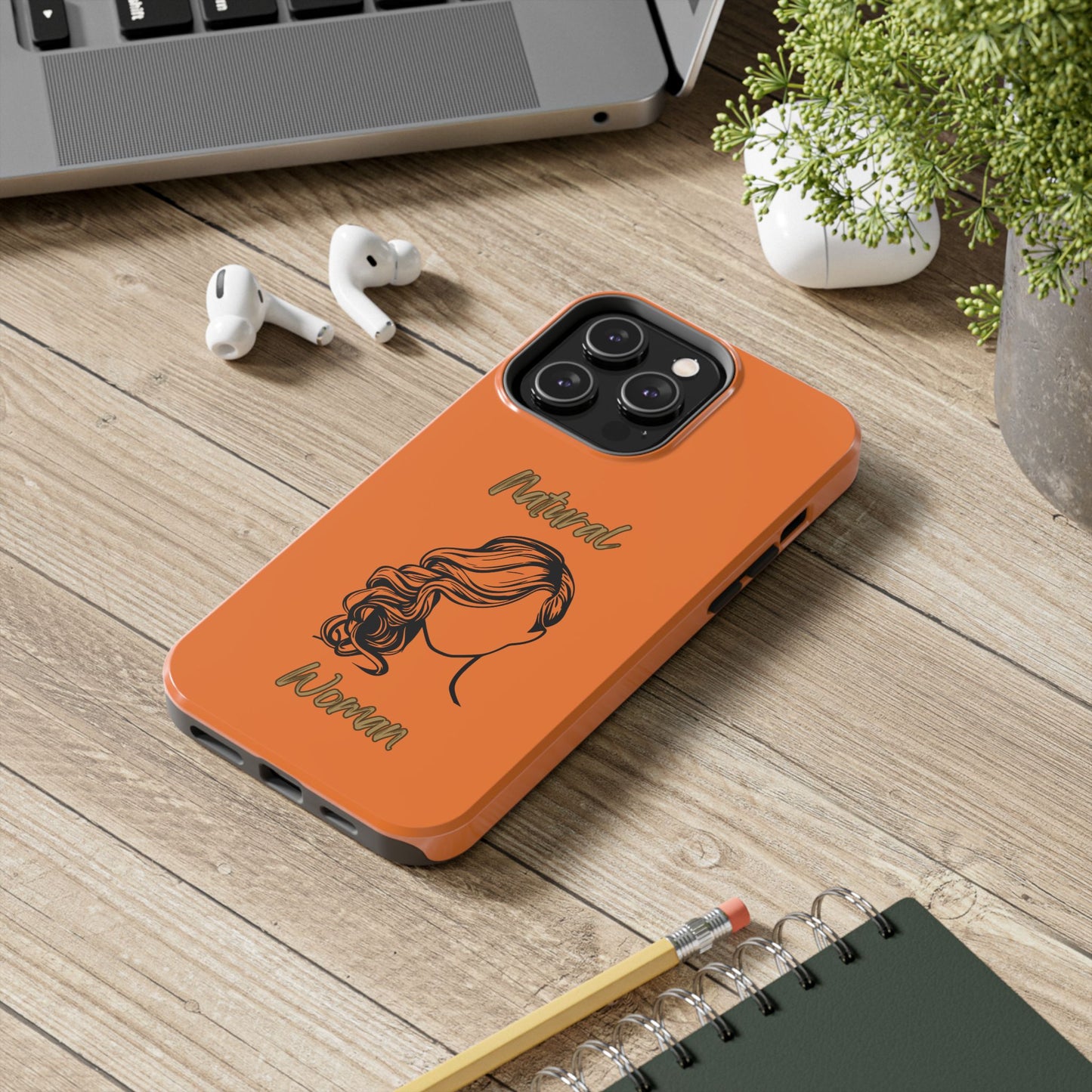 Natural Woman Long Curl (BL)Tough Phone Cases CRUSTA
