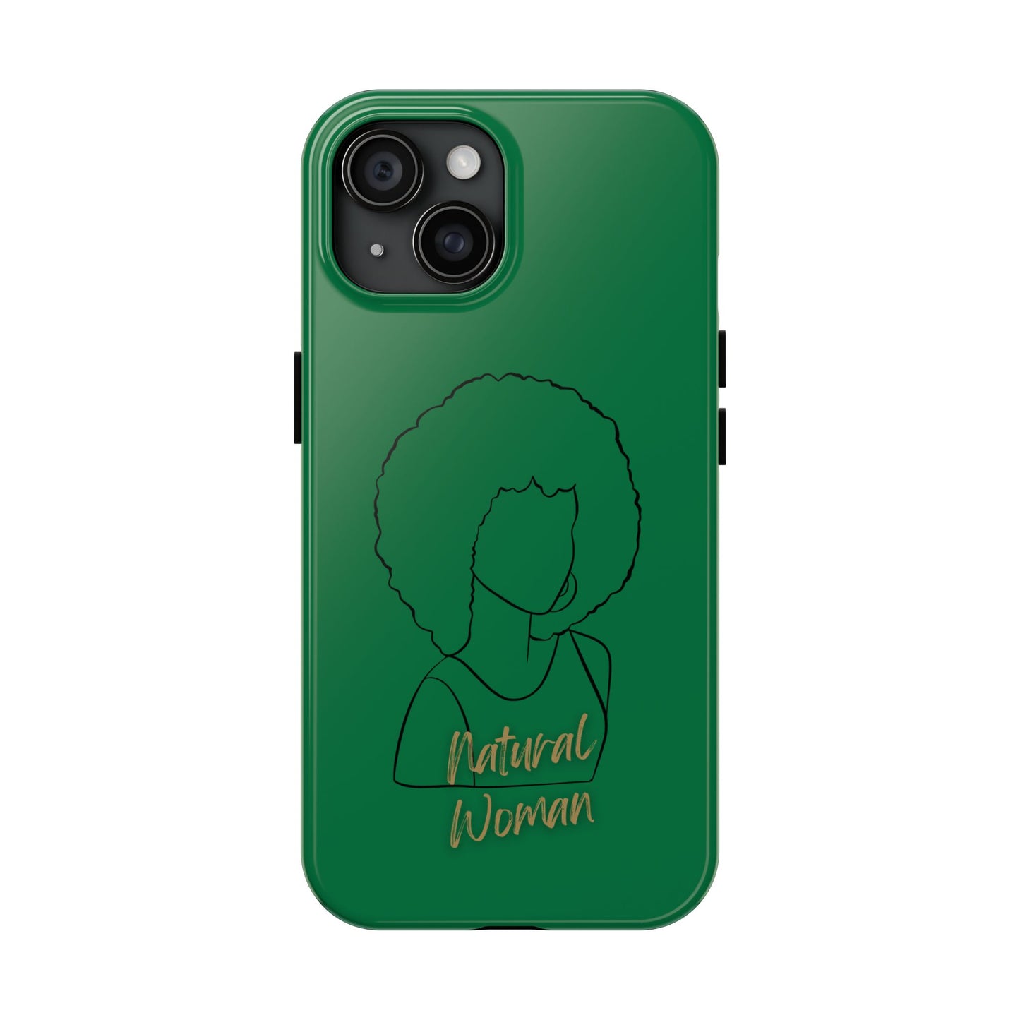Natural Woman Afro (BL) Tough Phone Case DARK GREEN