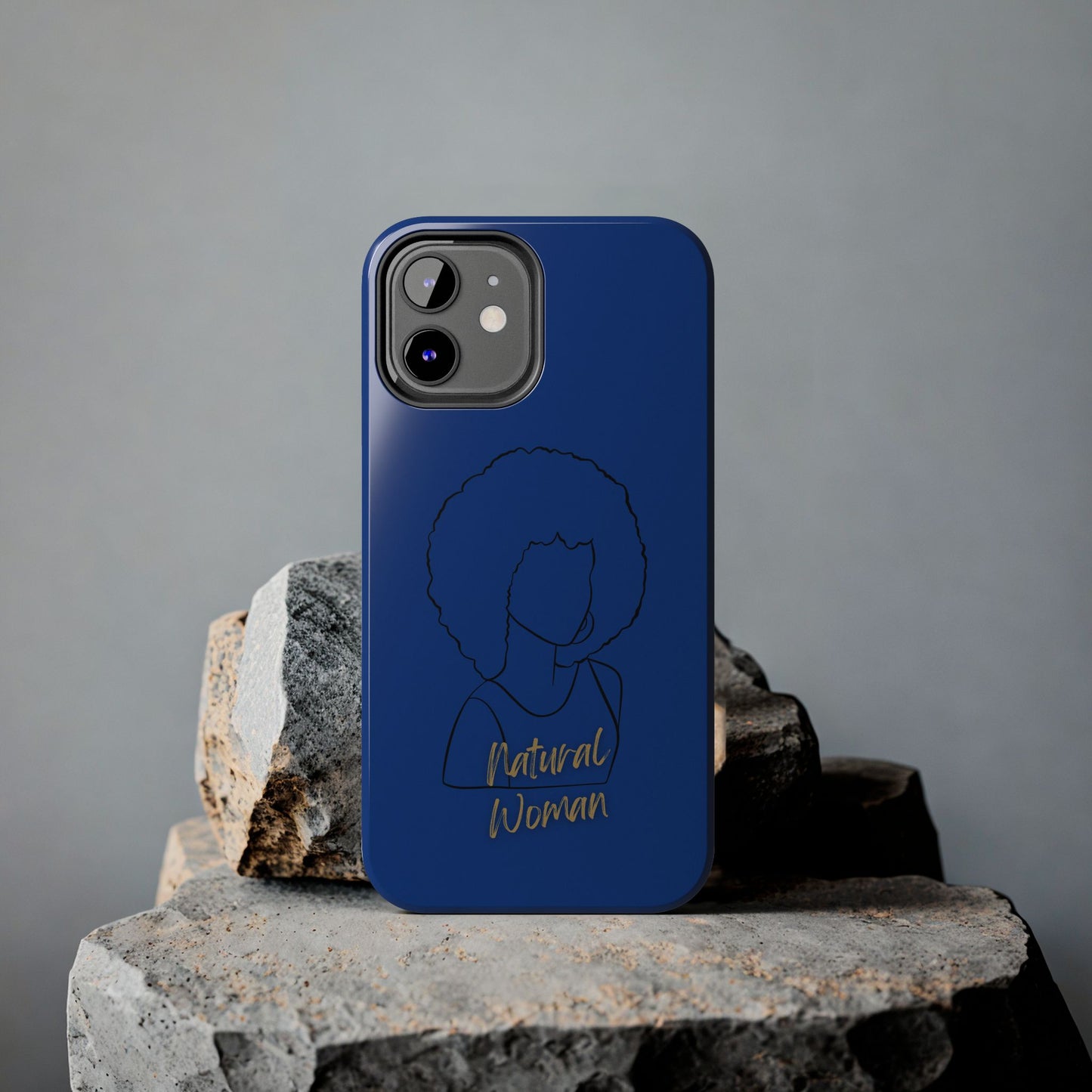 Natural Woman Afro (BL)Tough Phone Cases DARK BLUE