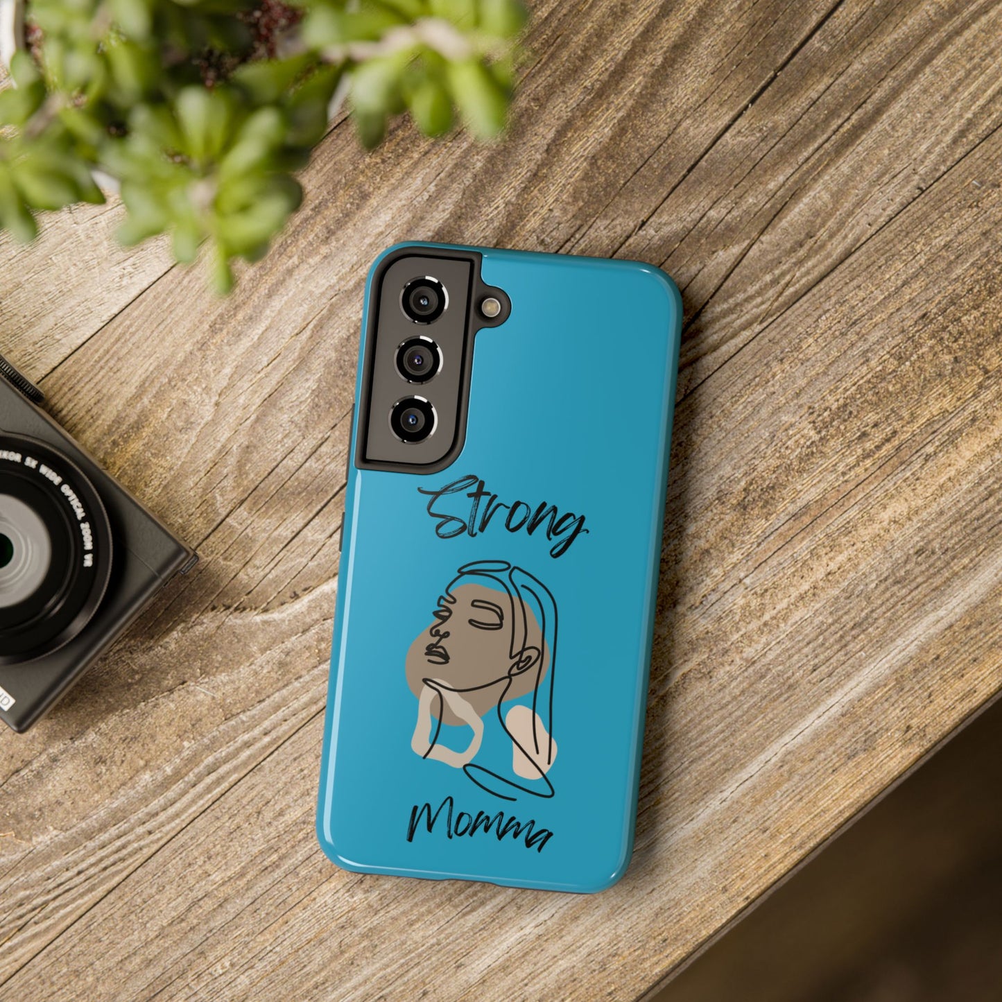 STRONG MOMMA Samsung Galaxy Tough Phone Cases (BL) Turquoise