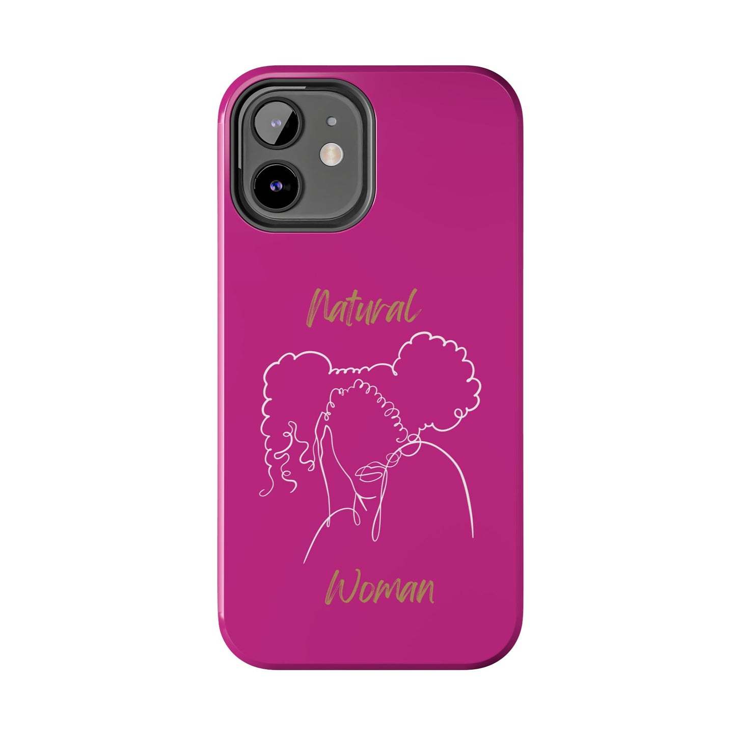 Natural Woman Twin Puffs (WL)Tough Phone Cases PINK