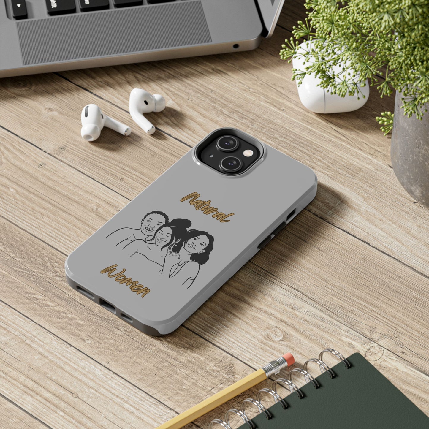 Natural Women Laughing Friends (BL)Tough Phone Cases LIGHT GREY