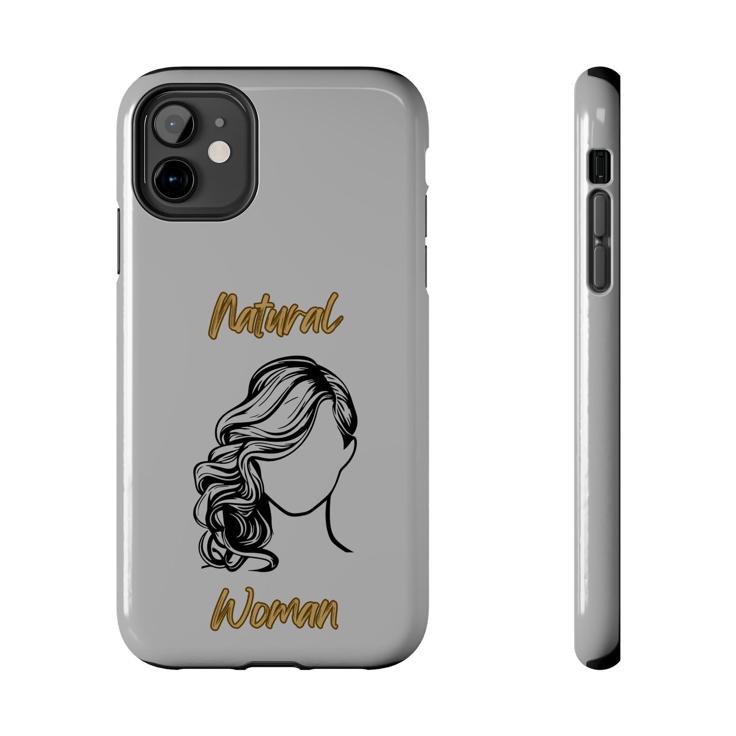 Natural Woman Long Curl (BL)Tough Phone Cases LIGHT GREY
