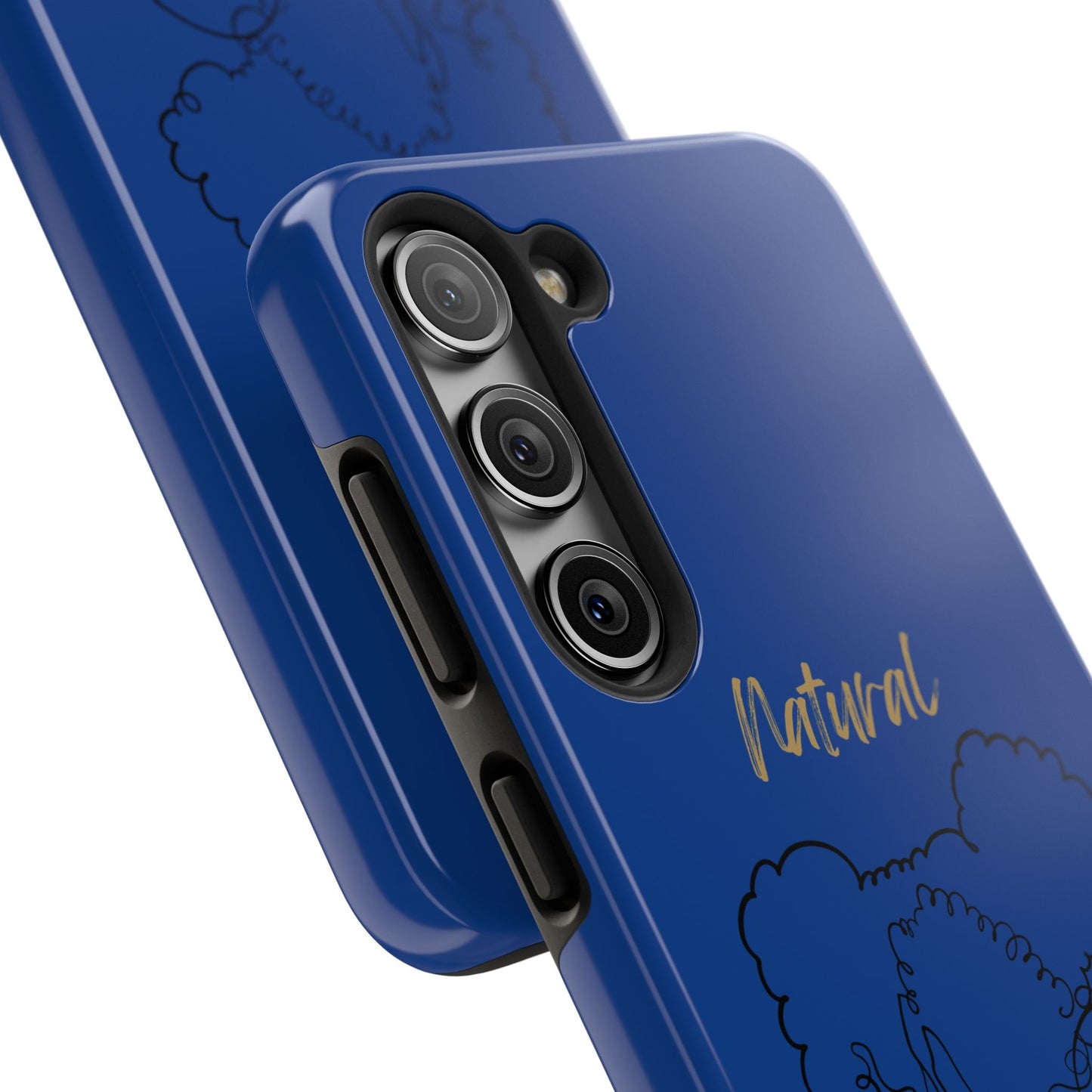 Natural Woman Twin Puffs (BL)Tough Phone Cases DARK BLUE