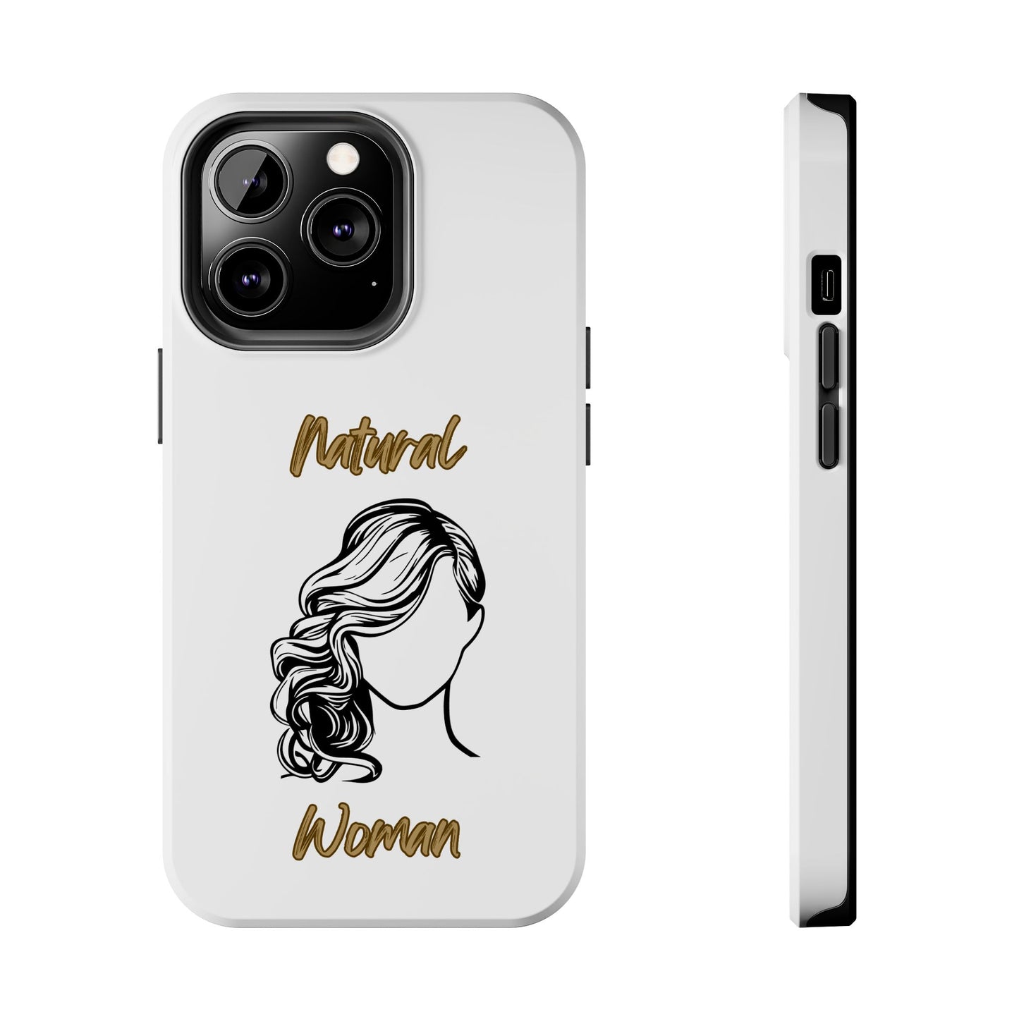 Natural Woman Long Curl (BL)Tough Phone Cases WHITE