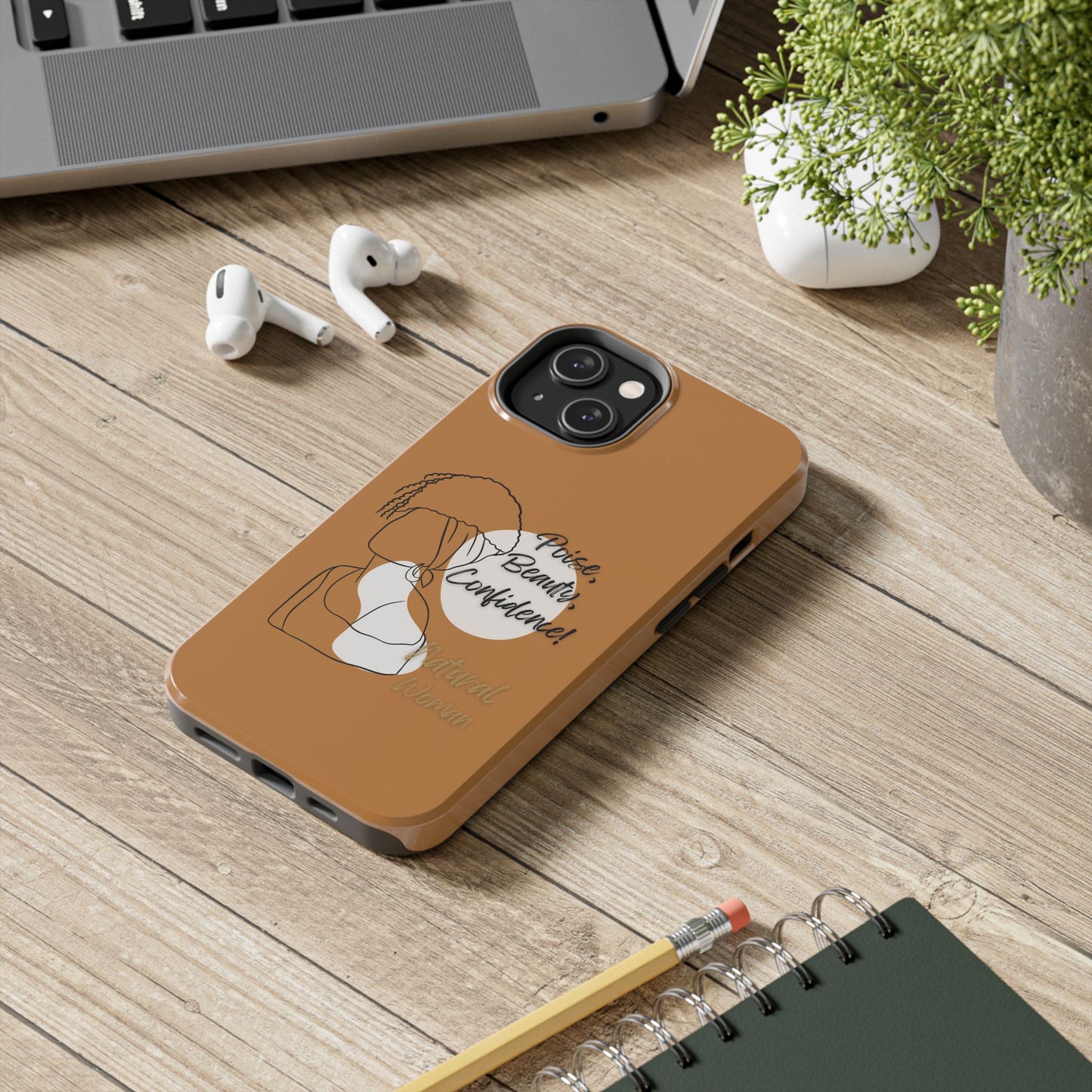 Natural woman Puff (BL)Tough Phone Cases LIGHT BROWN