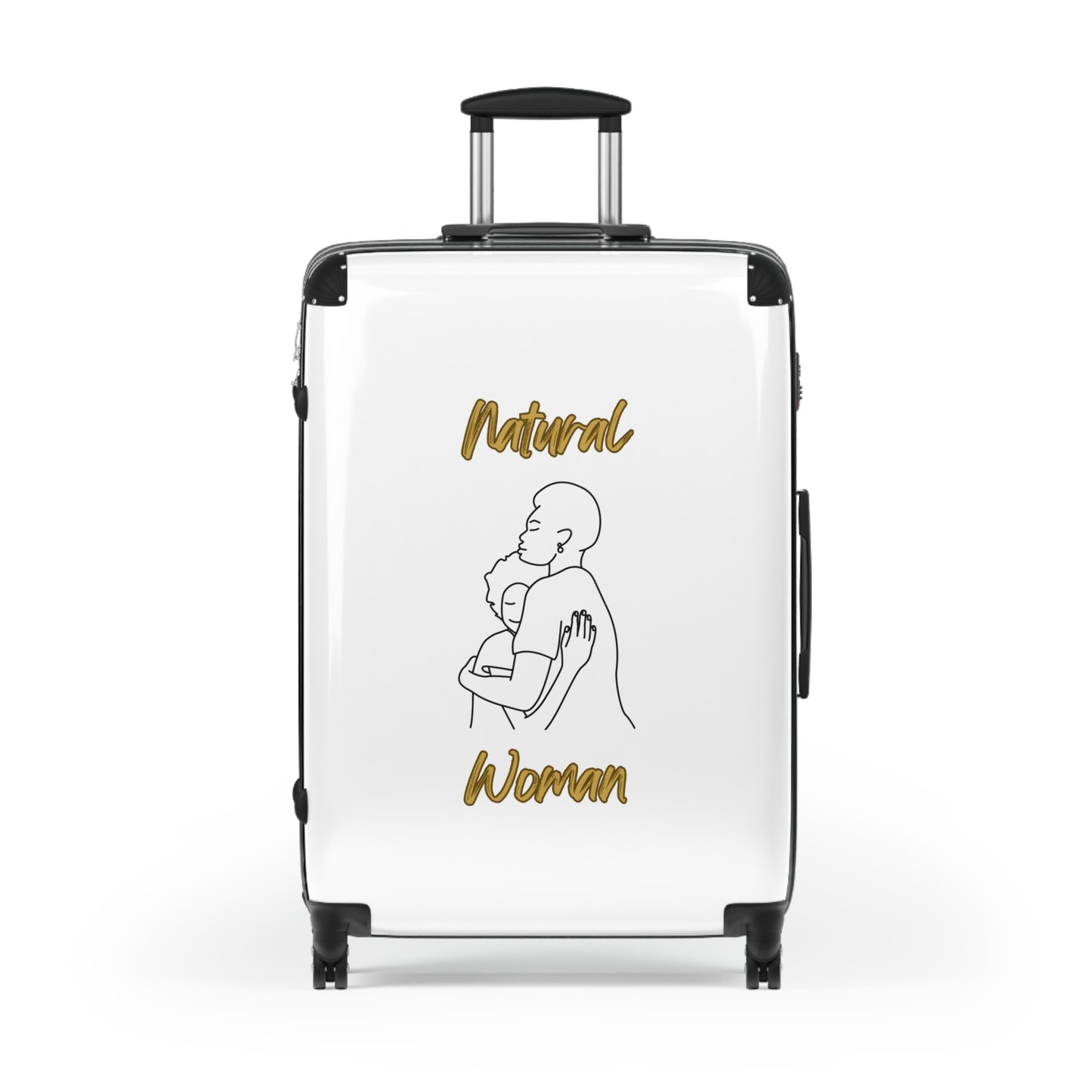 Natural Woman Safe With Momma (BL) Suitcase WHITE