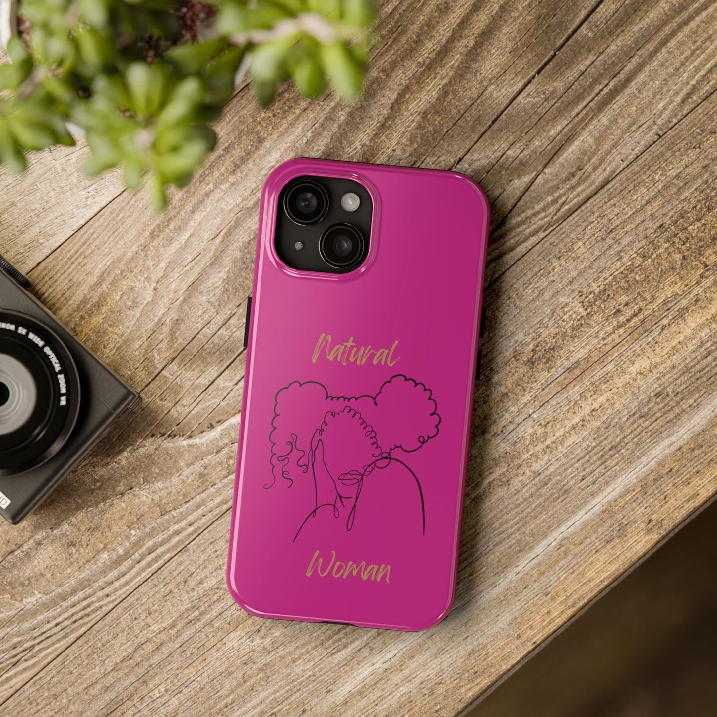 Natural Woman Twin Puffs (BL)Tough Phone Cases PINK