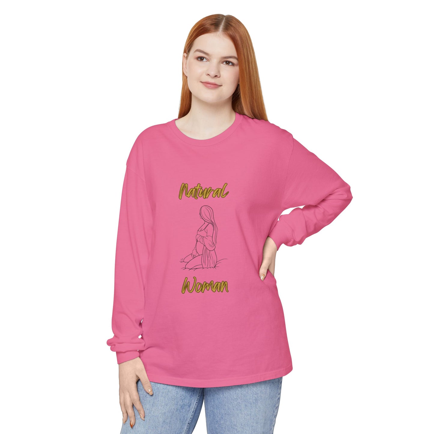 Natural Woman Expecting (BL) Long Sleeve T-Shirt