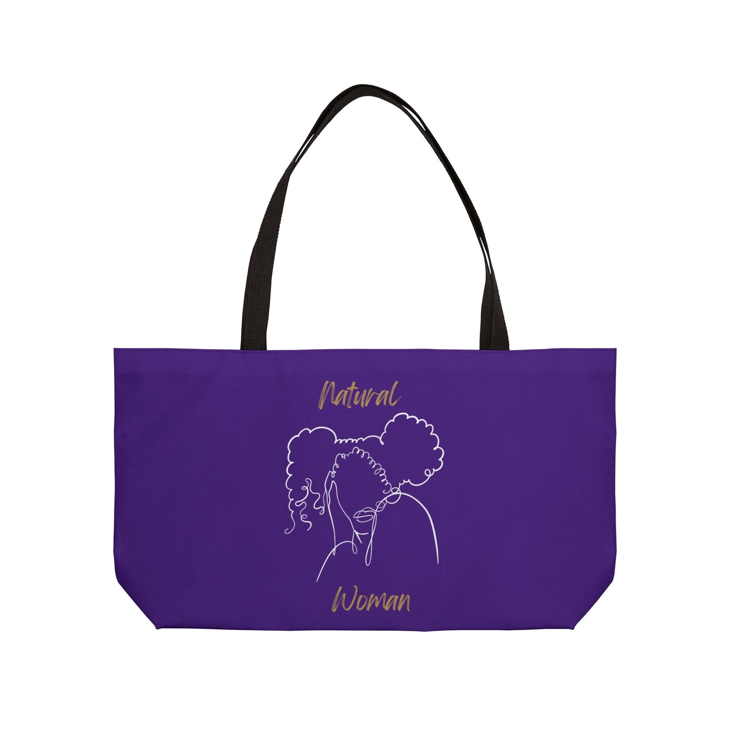Natural Woman Twin Puffs (WL) Weekender Tote Bag PURPLE