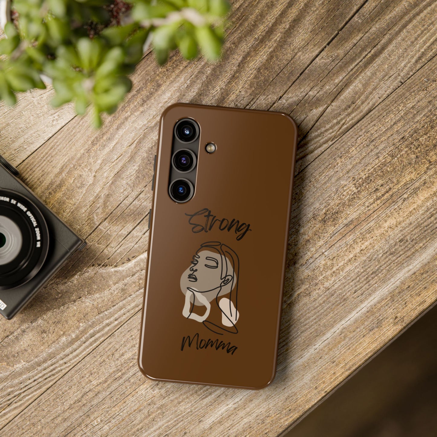 STRONG MOMMA Samsung Galaxy Tough Phone Cases (BL) Brown
