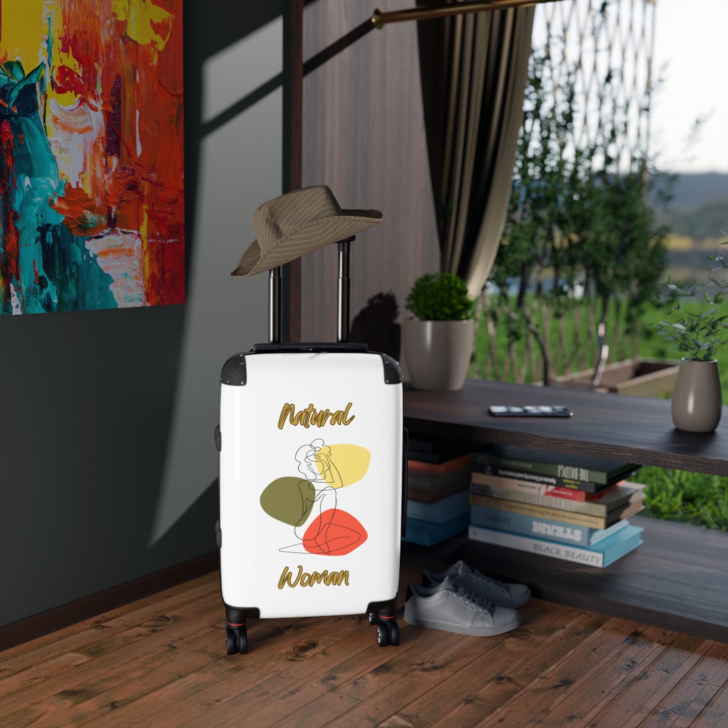 Natural Woman Colorful Pose (BL) Suitcase WHITE
