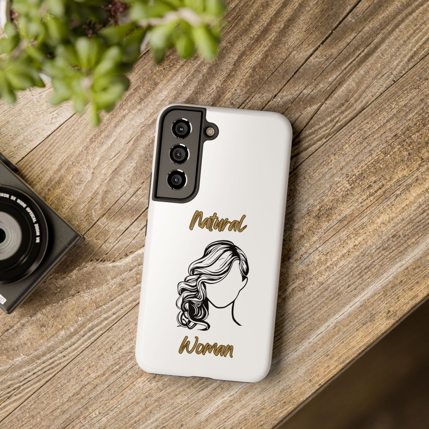 Natural Woman Long Curl (BL)Tough Phone Cases WHITE