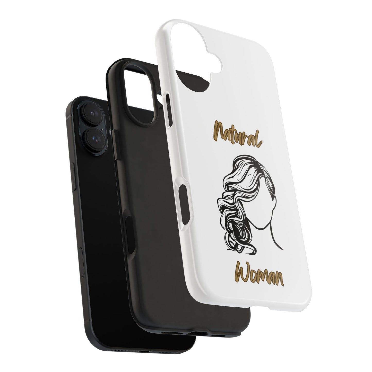 Natural Woman Long Curl (BL)Tough Phone Cases WHITE