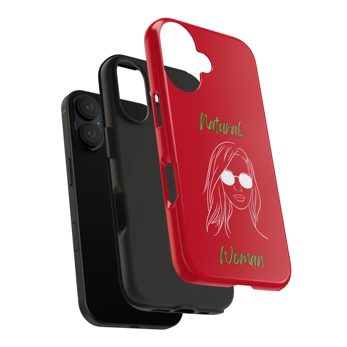 Natural Woman Shades (WL)Tough Phone Cases DARK RED
