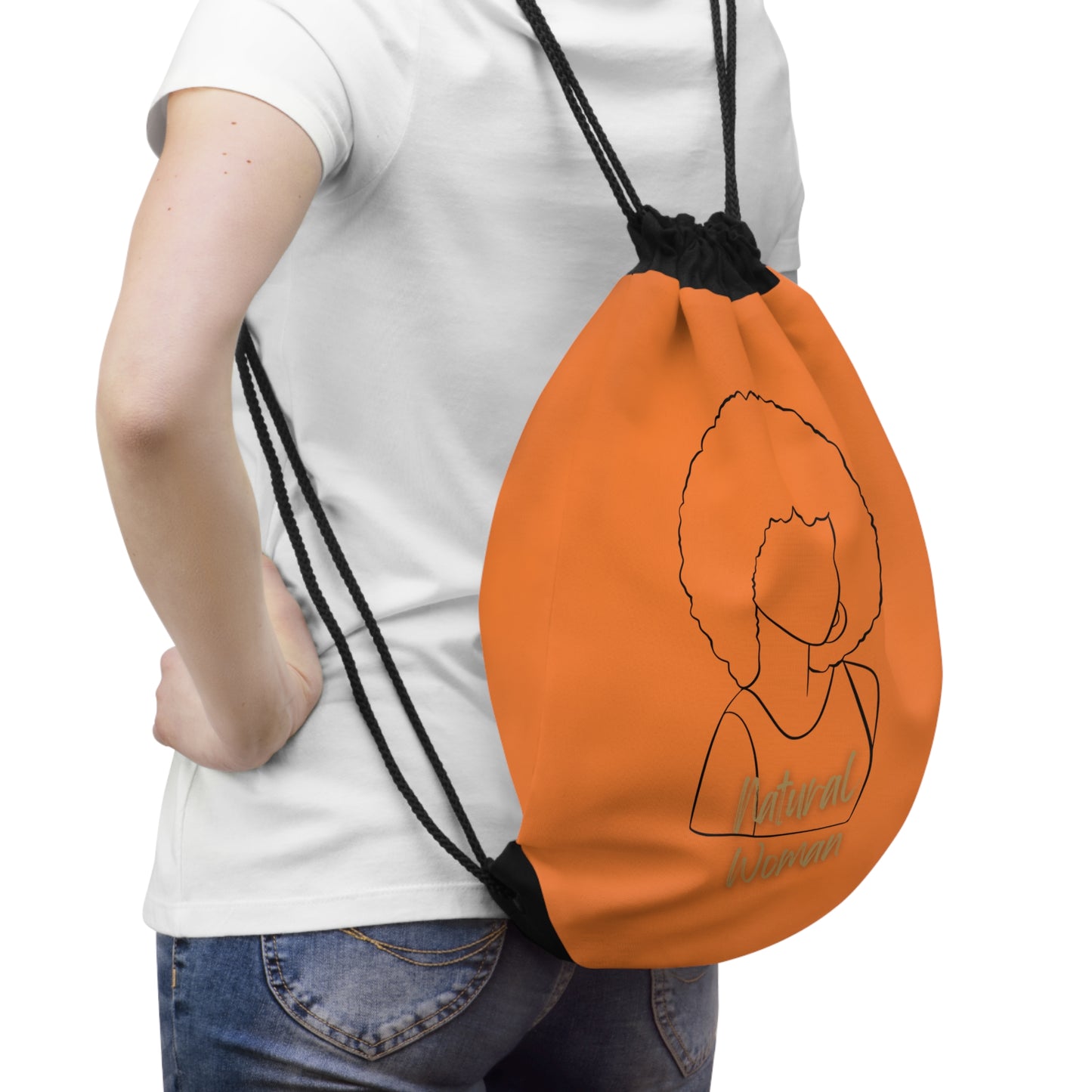 Natural Woman Afro (BL) Drawstring Bag CRUSTA