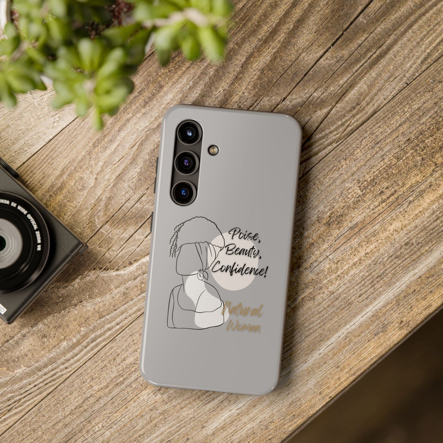 Natural woman Puff (BL)Tough Phone Cases LIGHT GREY