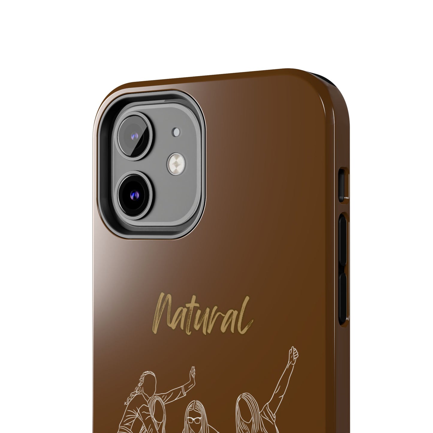 Natural Woman Piggy Back (WL) Tough Phone Cases BROWN
