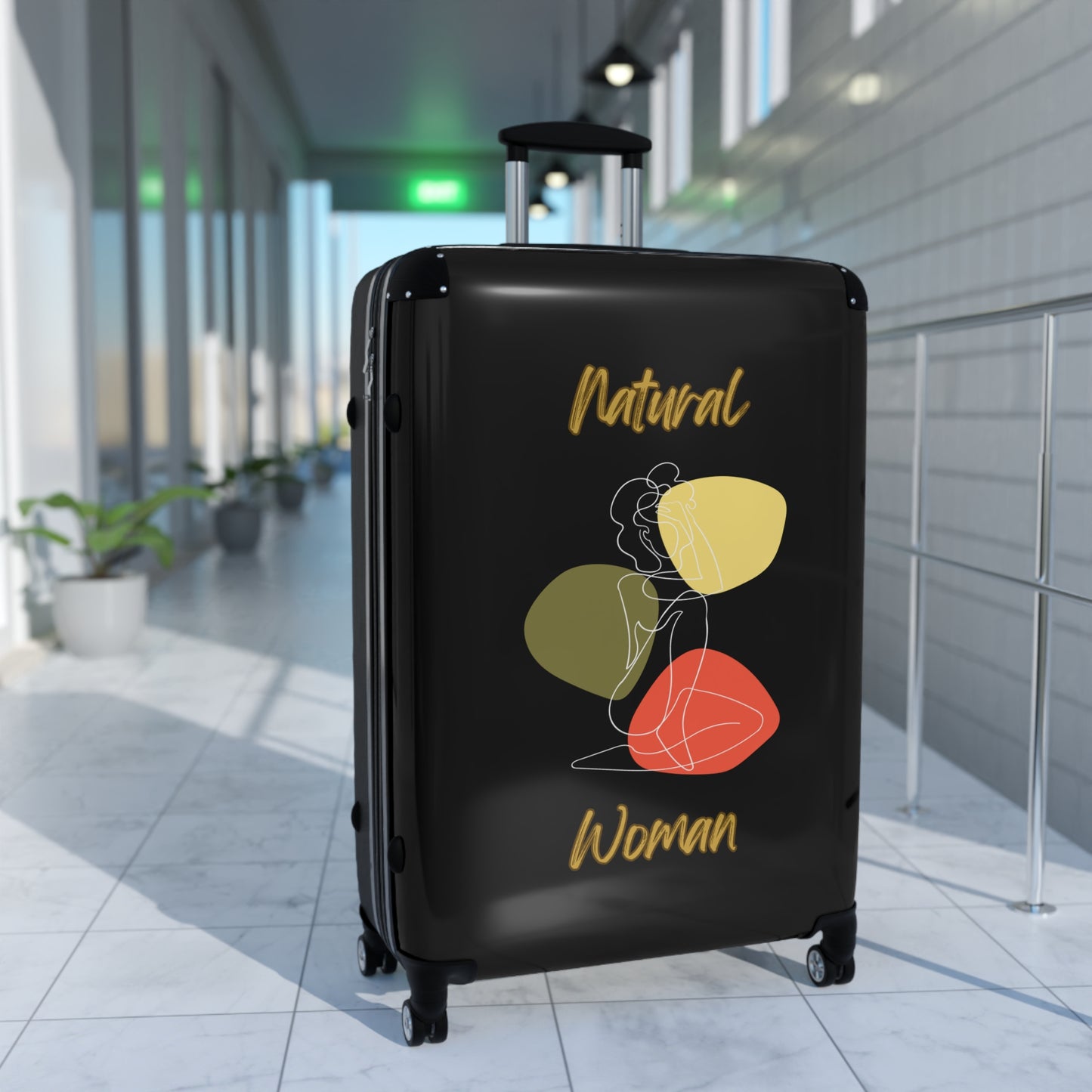 Natural Woman Colorful Pose (WL) Suitcase BLACK