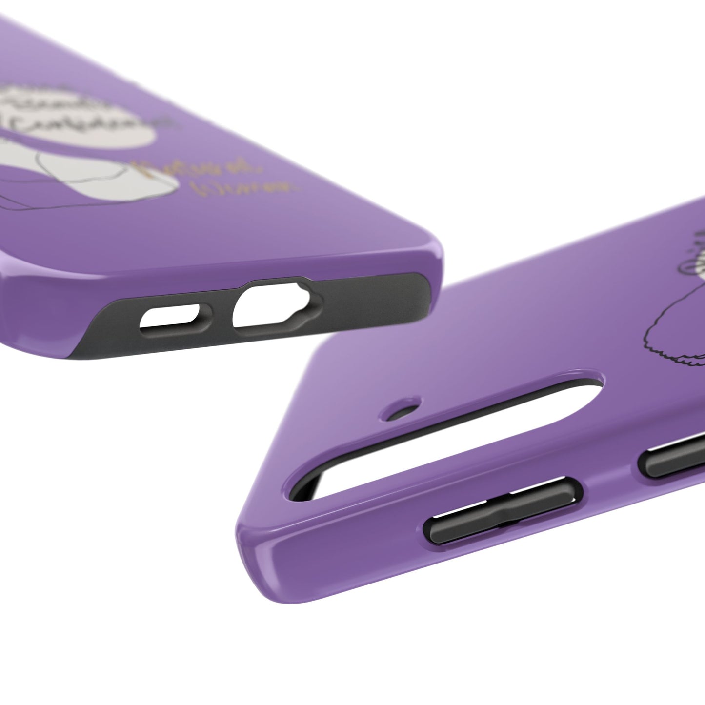 Natural Woman Puff (BL)Tough Phone Cases LIGHT PURPLE
