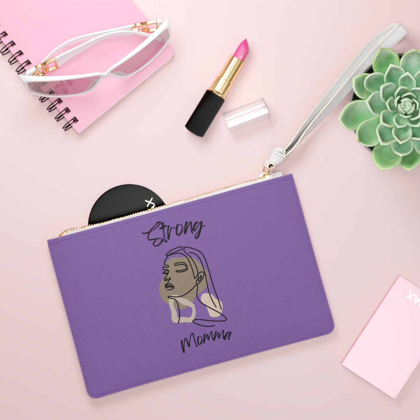 Strong Momma (BL) Clutch Bag LIGHT PURPLE