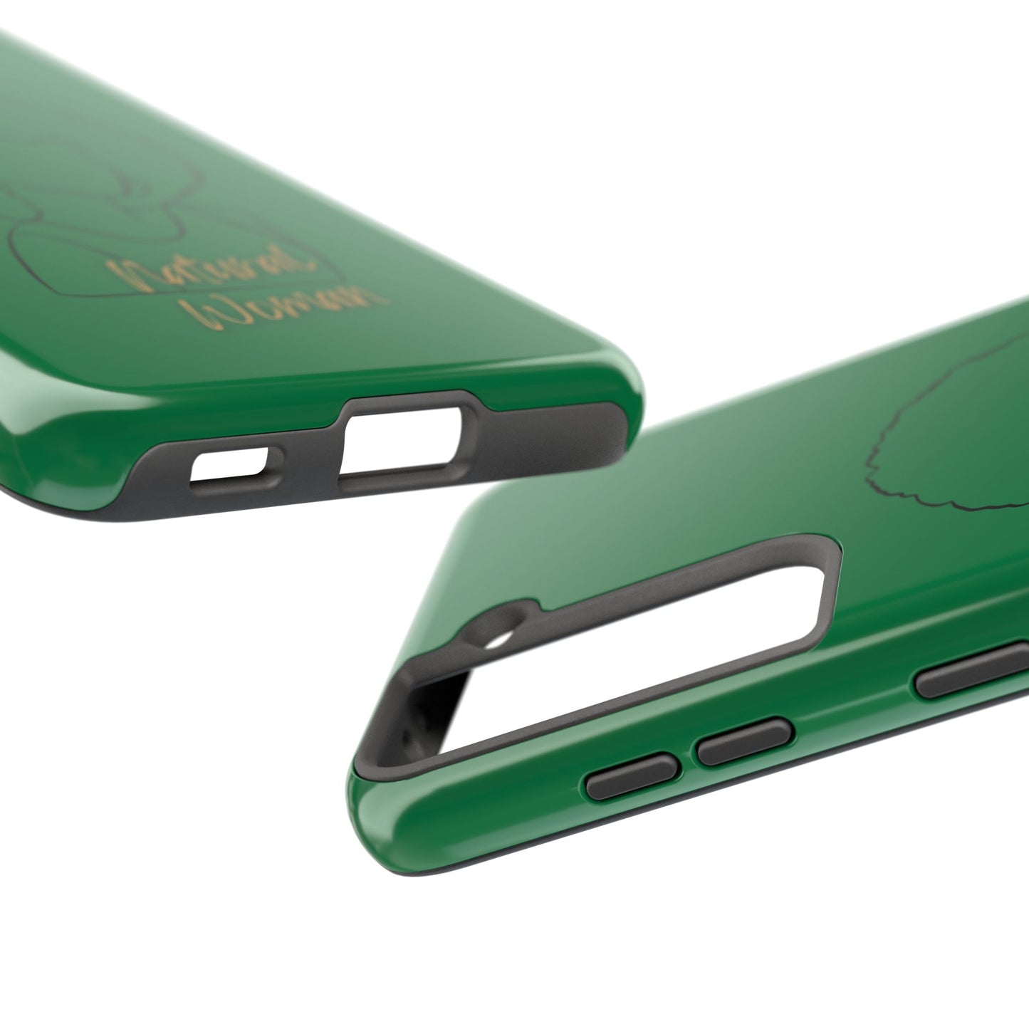 Natural Woman Afro (BL) Tough Phone Case DARK GREEN