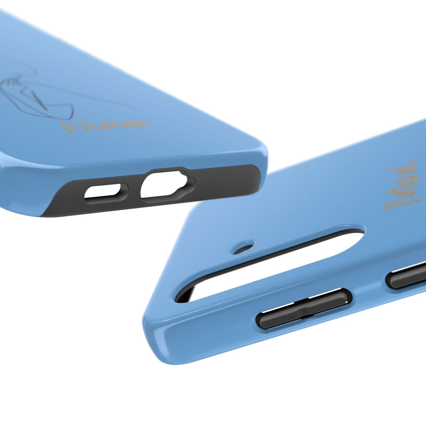 Natural Woman Cute Afro (BL)Tough Phone Cases LIGHT BLUE