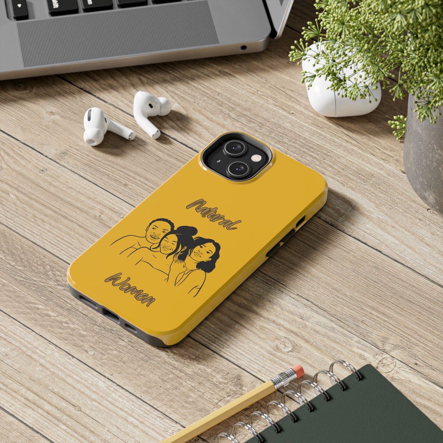 Natural Women Laughing Friends (BL)Tough Phone Cases YELLOW