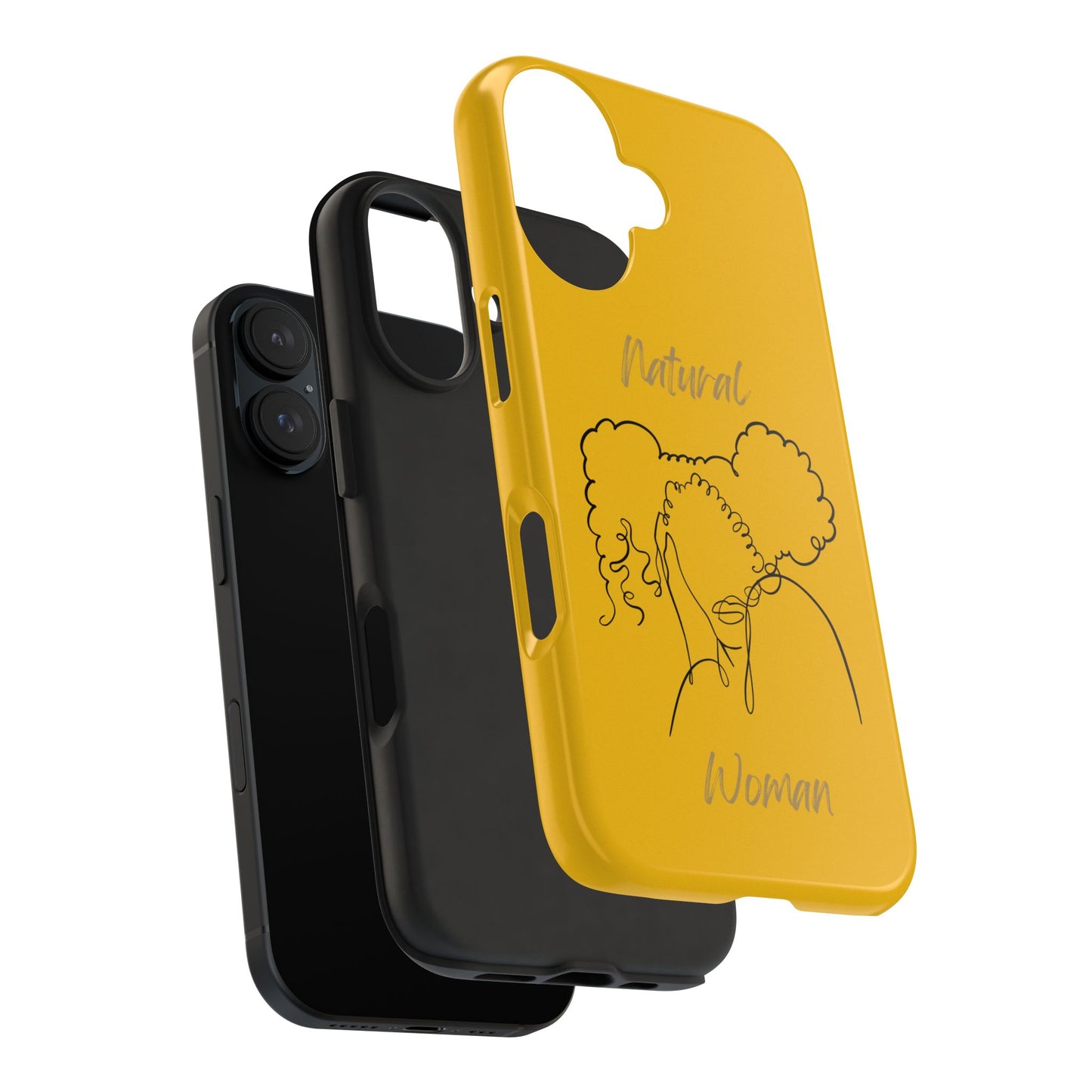 Natural Woman Twin Puffs (BL) Tough Phone Cases YELLOW