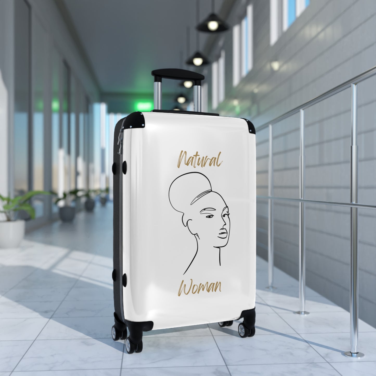 Natural Woman Hair Up (BL) Suitcase WHITE