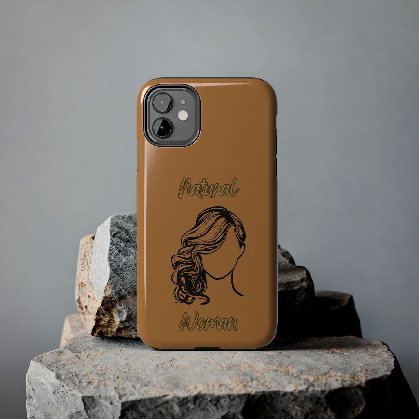 Natural Woman Long Curl (BL)Tough Phone Cases LIGHT BROWN
