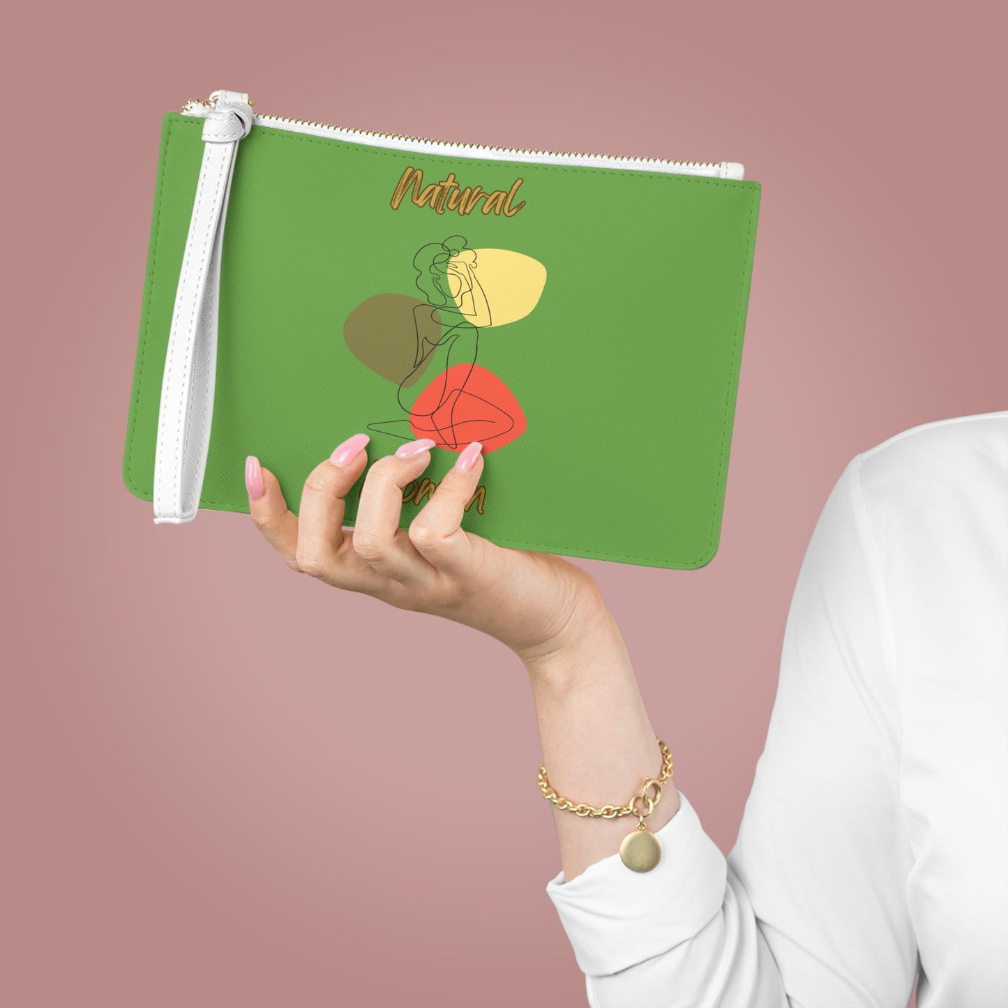 Natural Woman Colorful Pose (BL) Clutch Bag GREEN