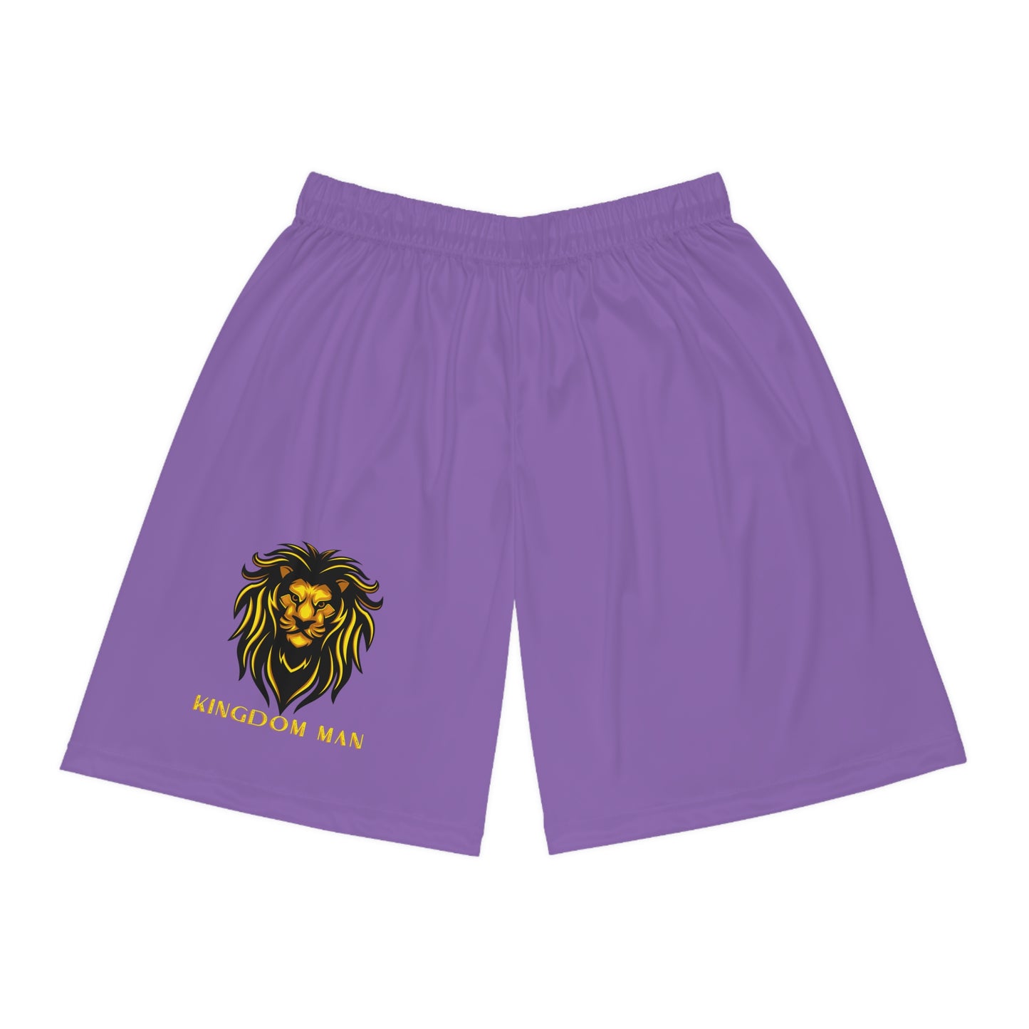 Kingdom Man (Gold) Basketball Shorts LIGHT PURPLE