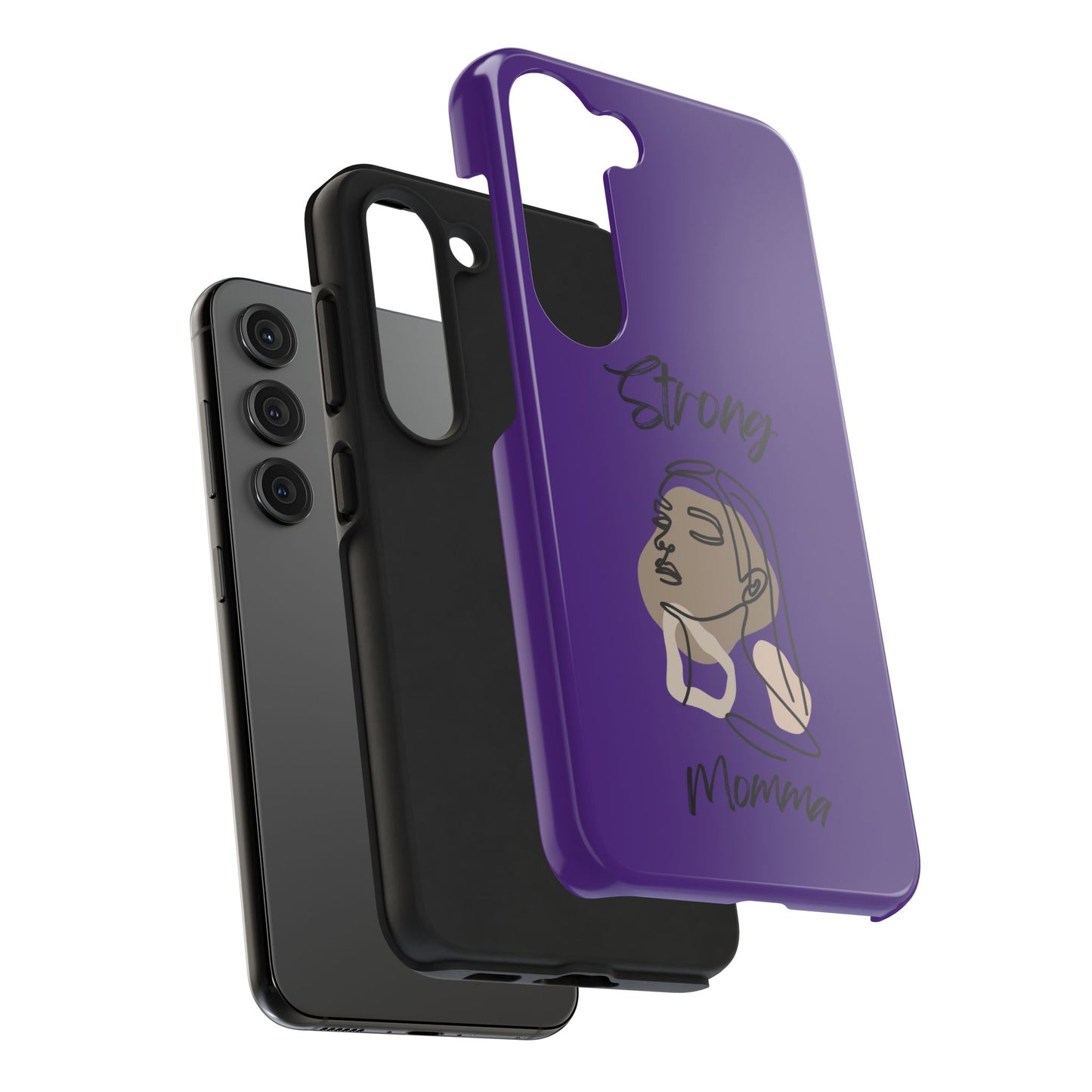 STRONG MOMMA Samsung Galaxy Tough Phone Cases (BL) Purple