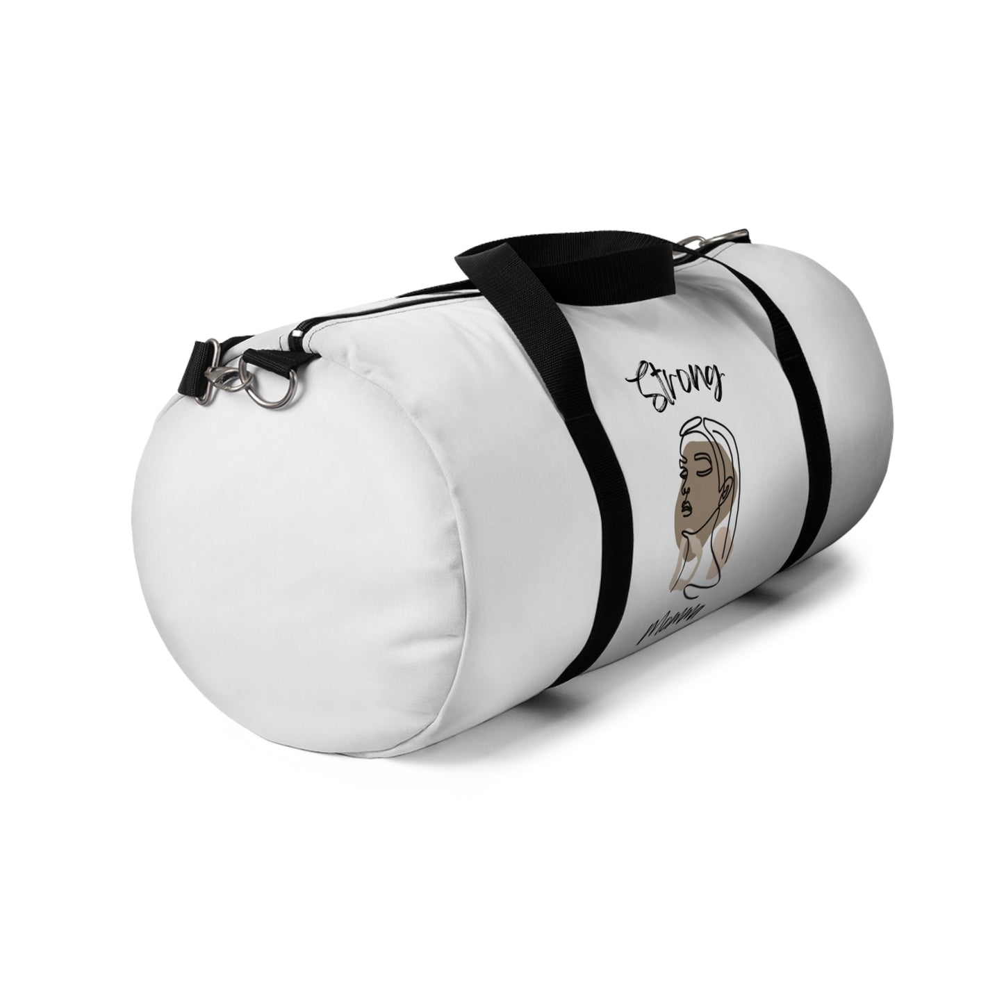 Strong Momma (BL) Duffel Bag WHITE