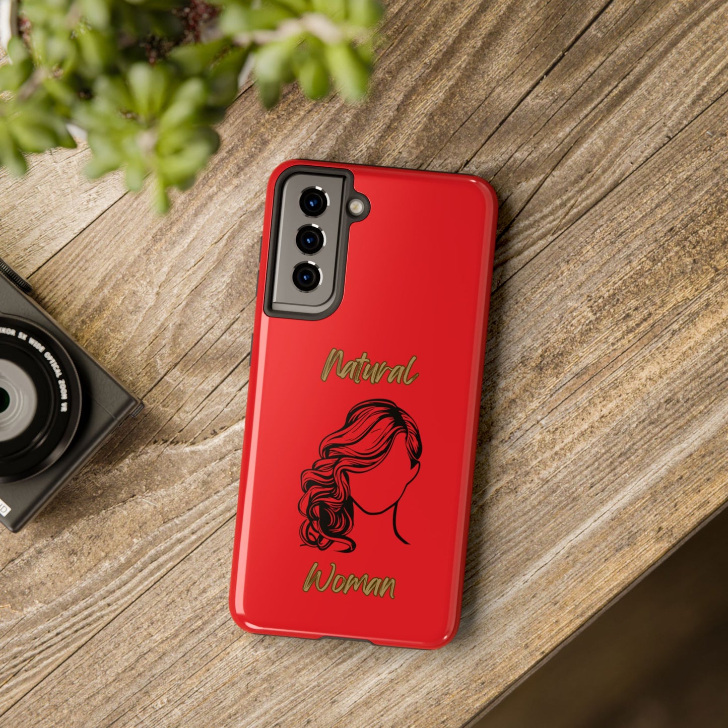 Natural Woman Long Curl (BL)Tough Phone Cases RED