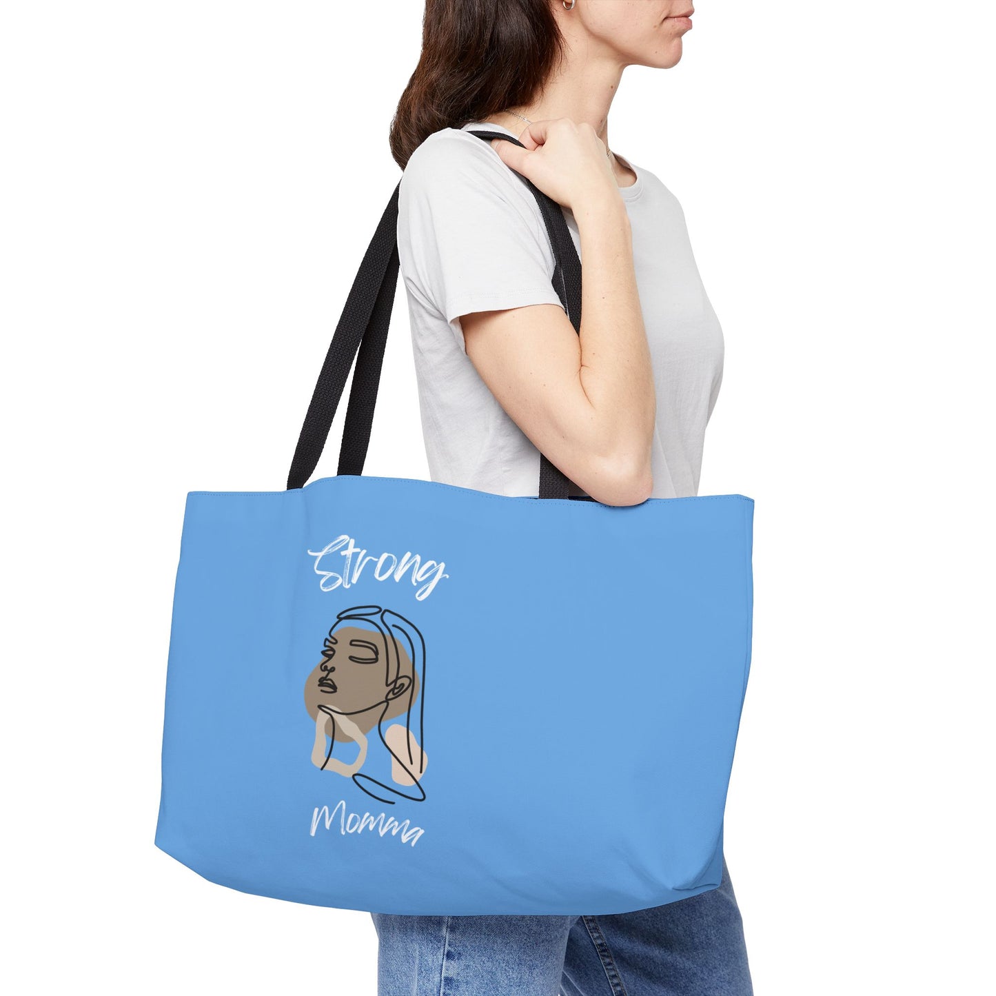 Strong Momma (WL) Weekender Tote Bag LIGHT BLUE