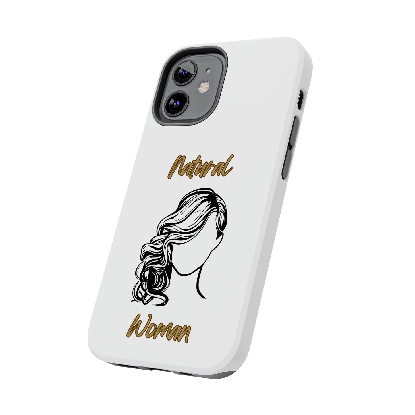Natural Woman Long Curl (BL)Tough Phone Cases WHITE