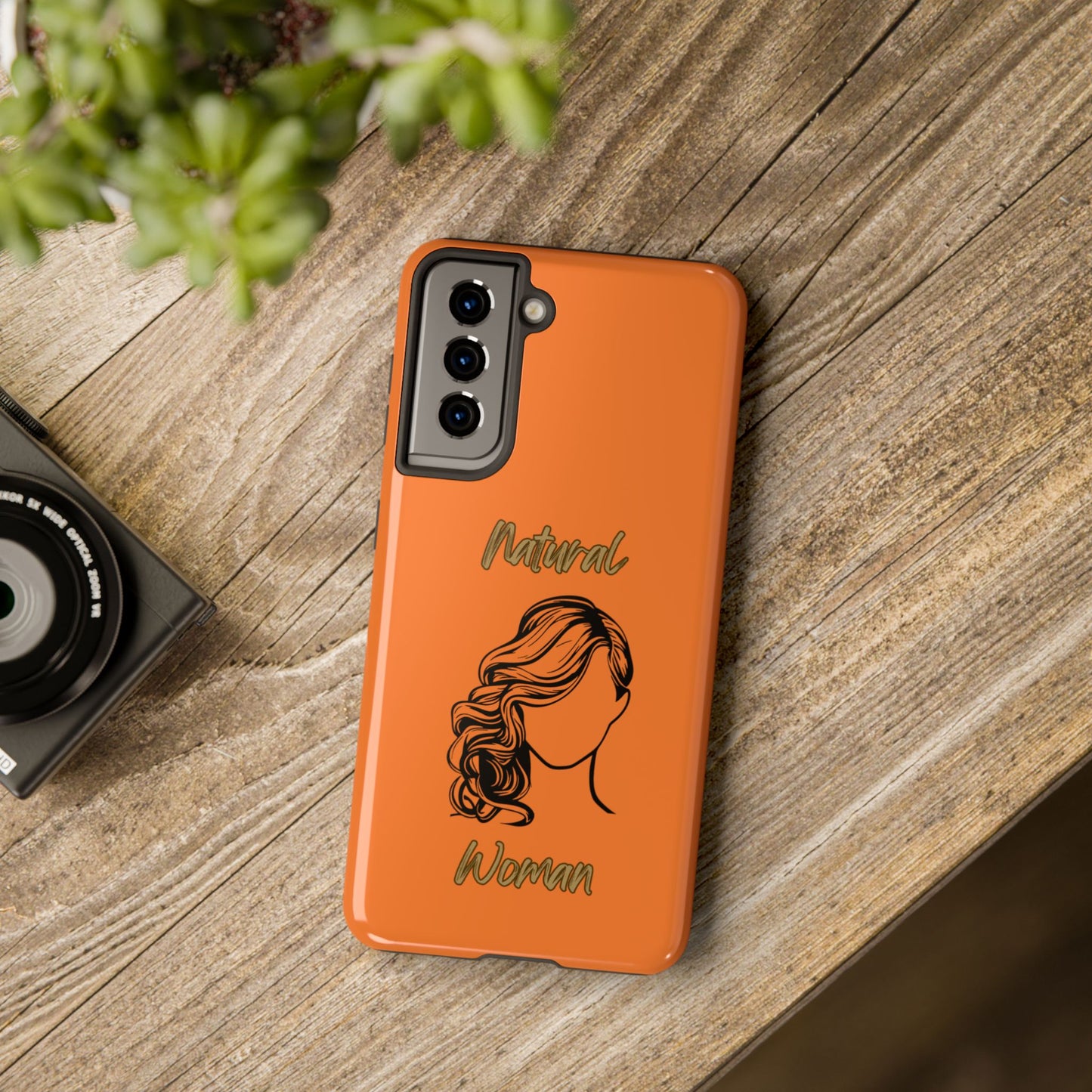 Natural Woman Long Curl (BL)Tough Phone Cases CRUSTA