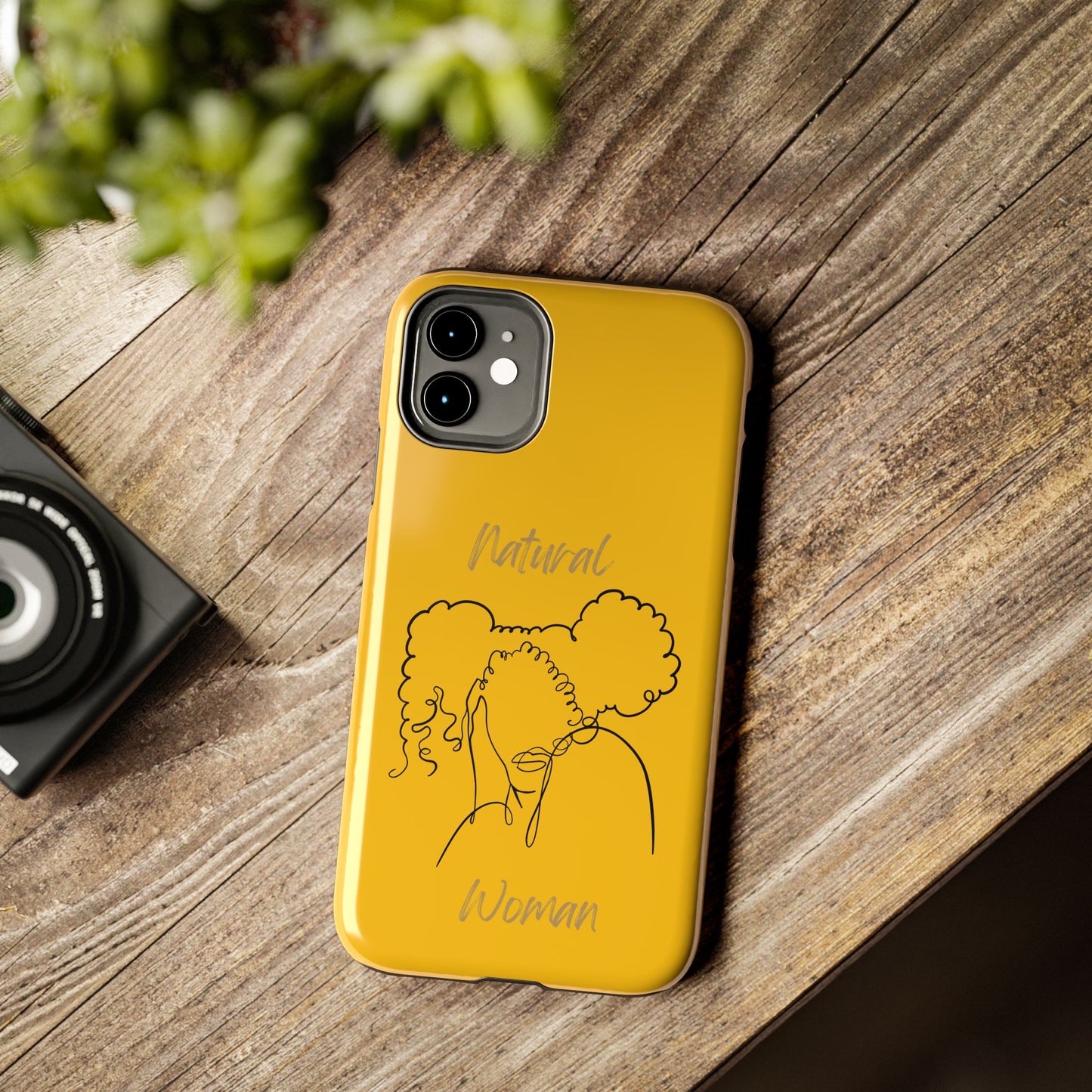 Natural Woman Twin Puffs (BL) Tough Phone Cases YELLOW